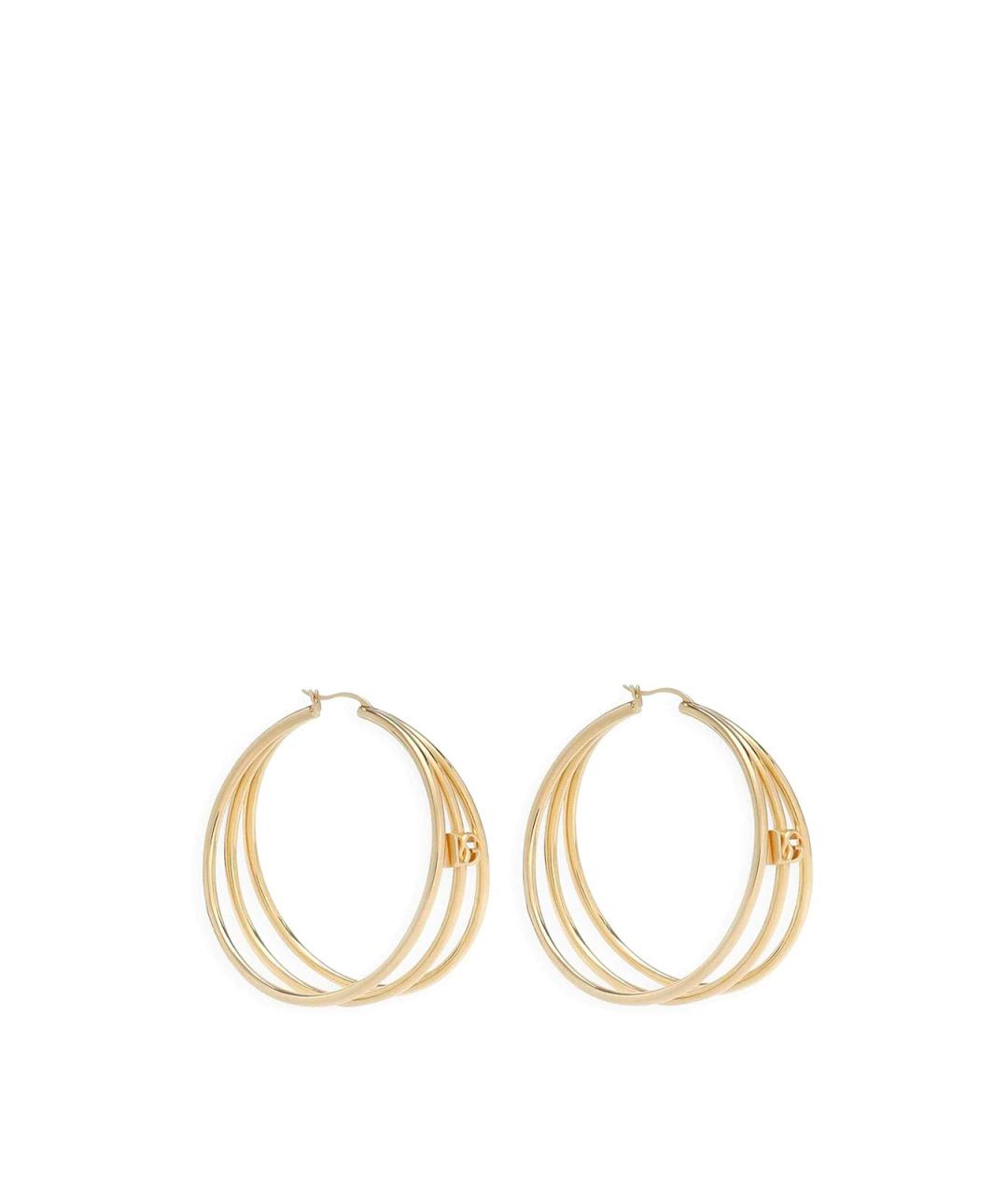 DOLCE&GABBANA Золотые металлические серьги, фото 1