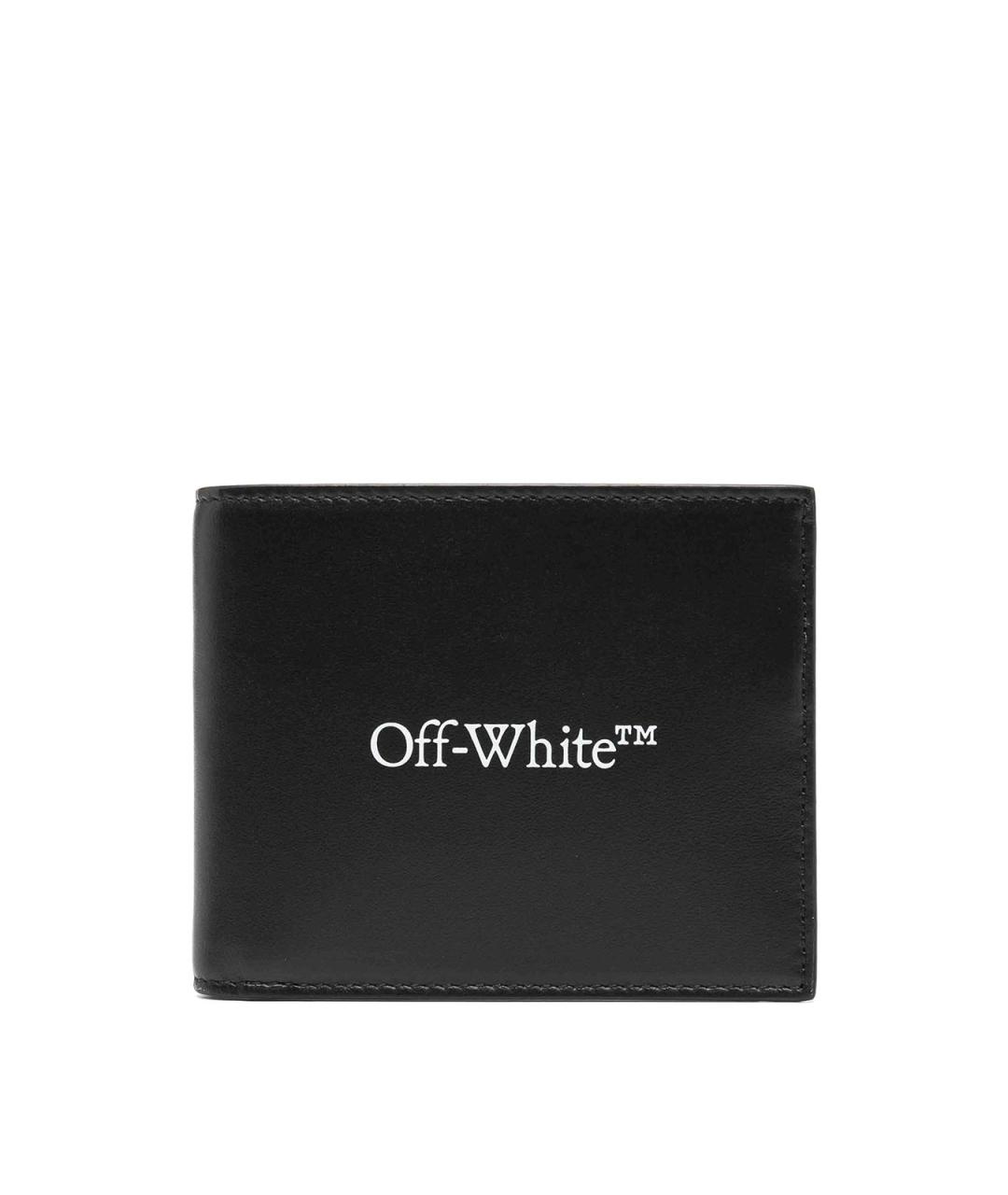 OFF-WHITE Черный кожаный кошелек, фото 1