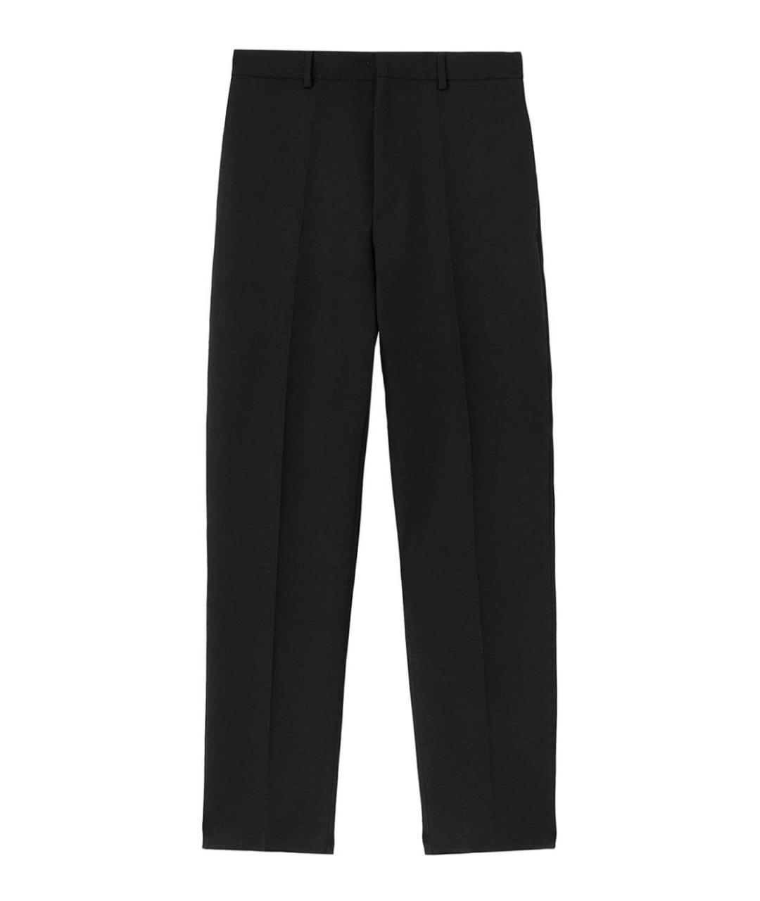 JIL SANDER Черные шерстяные классические брюки, фото 1