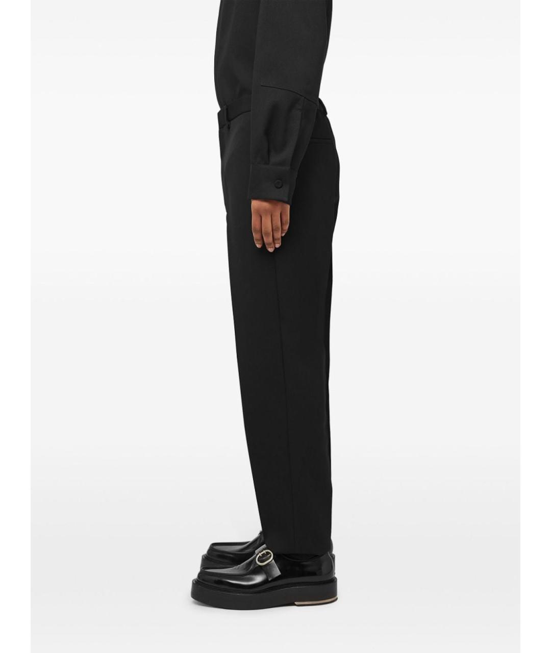 JIL SANDER Черные шерстяные классические брюки, фото 3