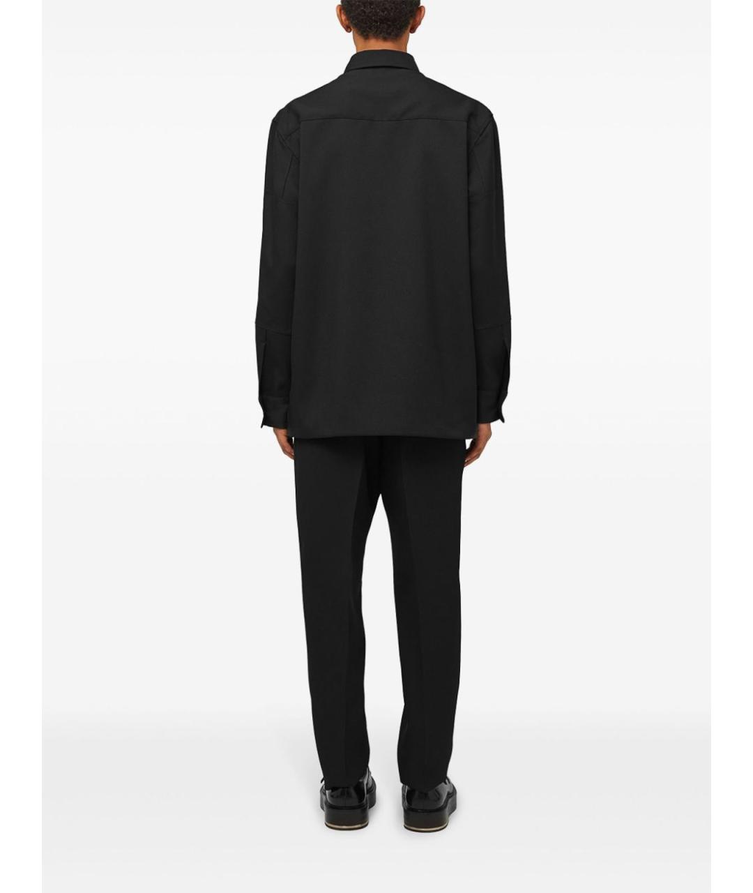 JIL SANDER Черные шерстяные классические брюки, фото 2