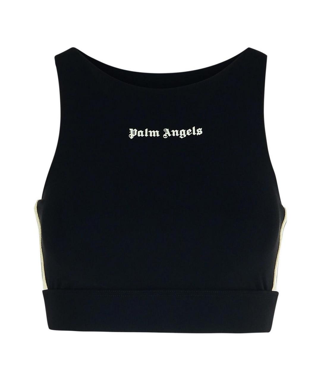 PALM ANGELS Черная синтетическая майка, фото 1