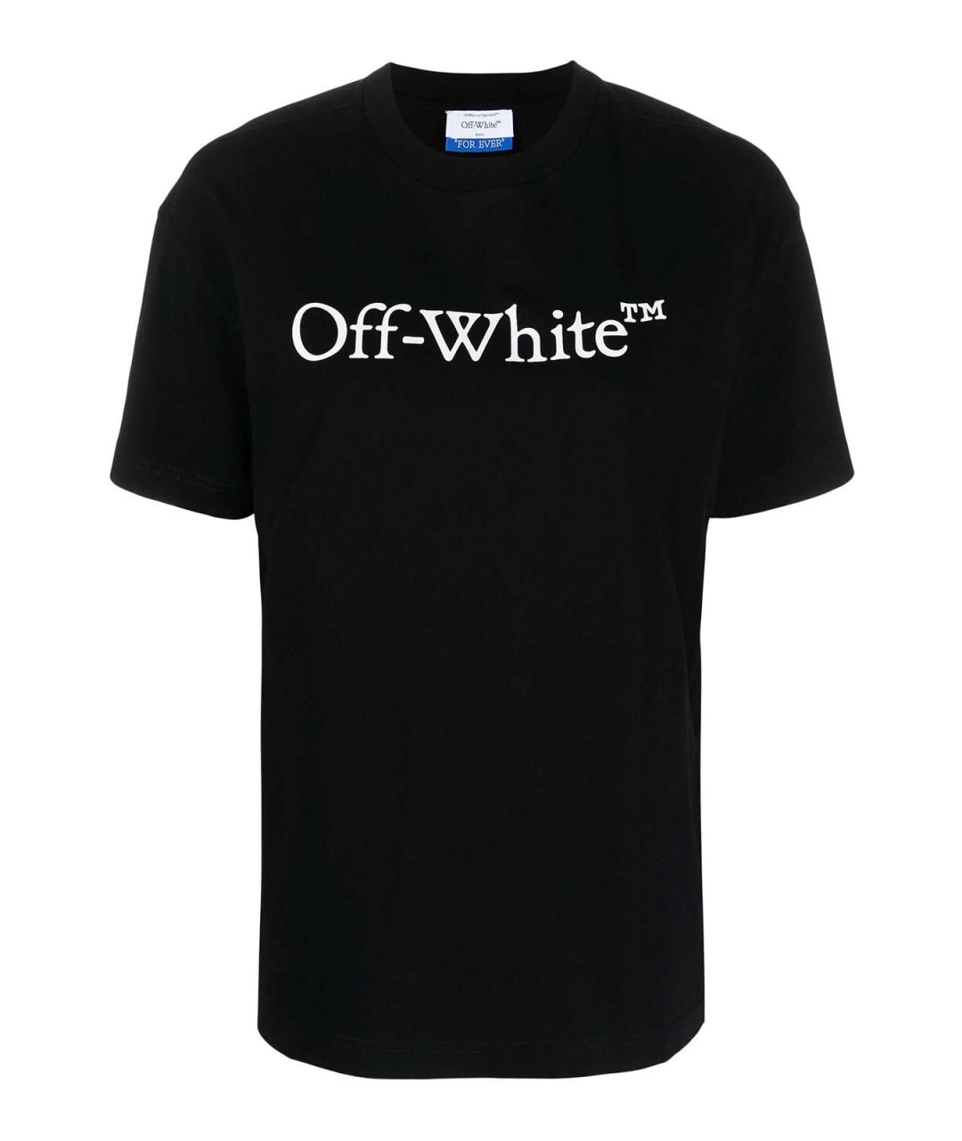 OFF-WHITE Черная хлопковая футболка, фото 1