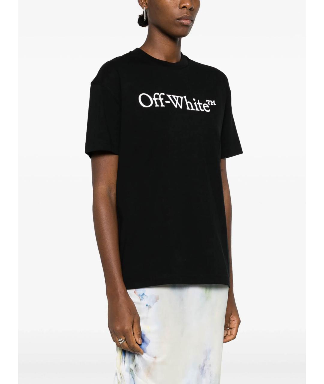 OFF-WHITE Черная хлопковая футболка, фото 3