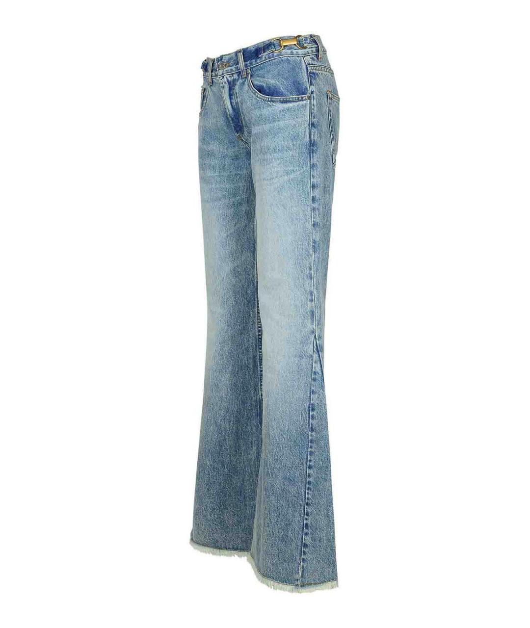STELLA MCCARTNEY Голубые хлопковые джинсы клеш, фото 3
