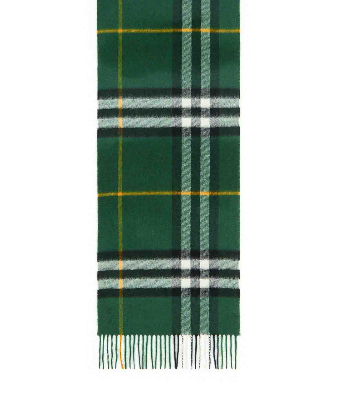 BURBERRY Зеленый кашемировый шарф, фото 2