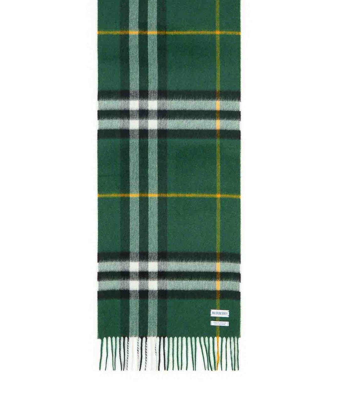 BURBERRY Зеленый кашемировый шарф, фото 1