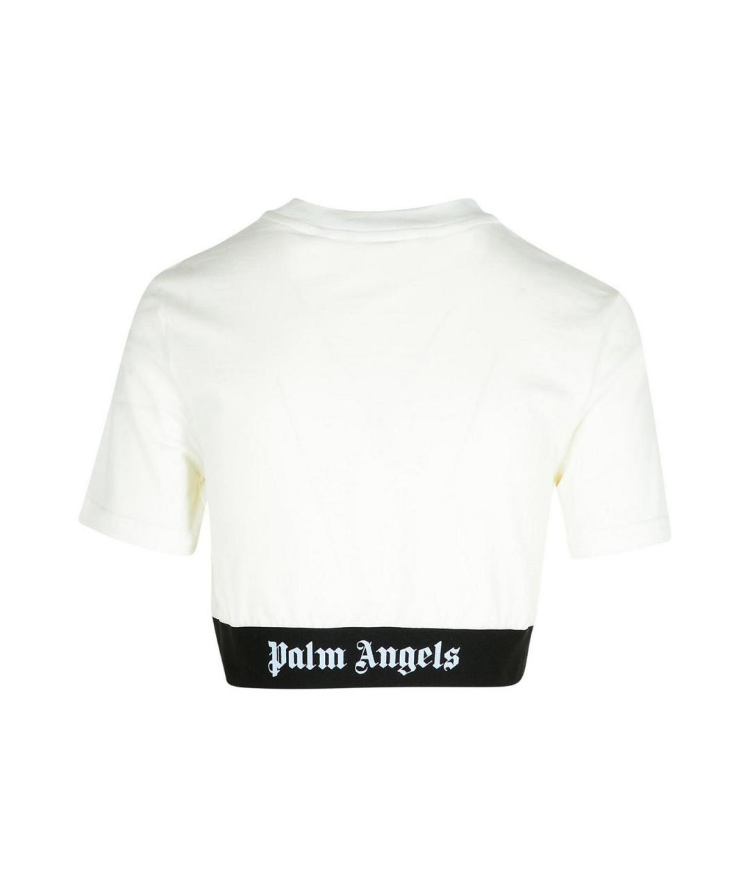 PALM ANGELS Белая хлопковая футболка, фото 2