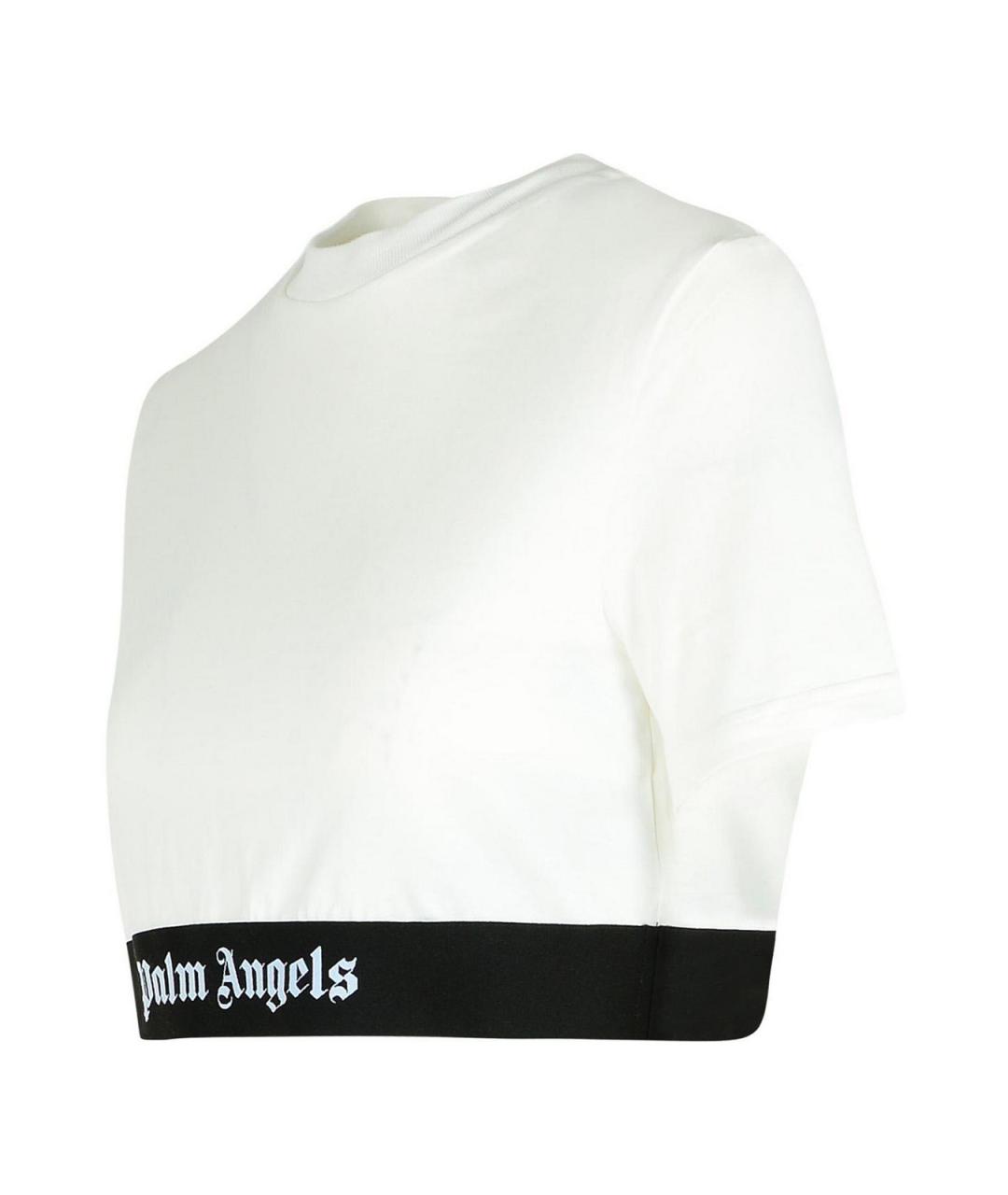 PALM ANGELS Белая хлопковая футболка, фото 3