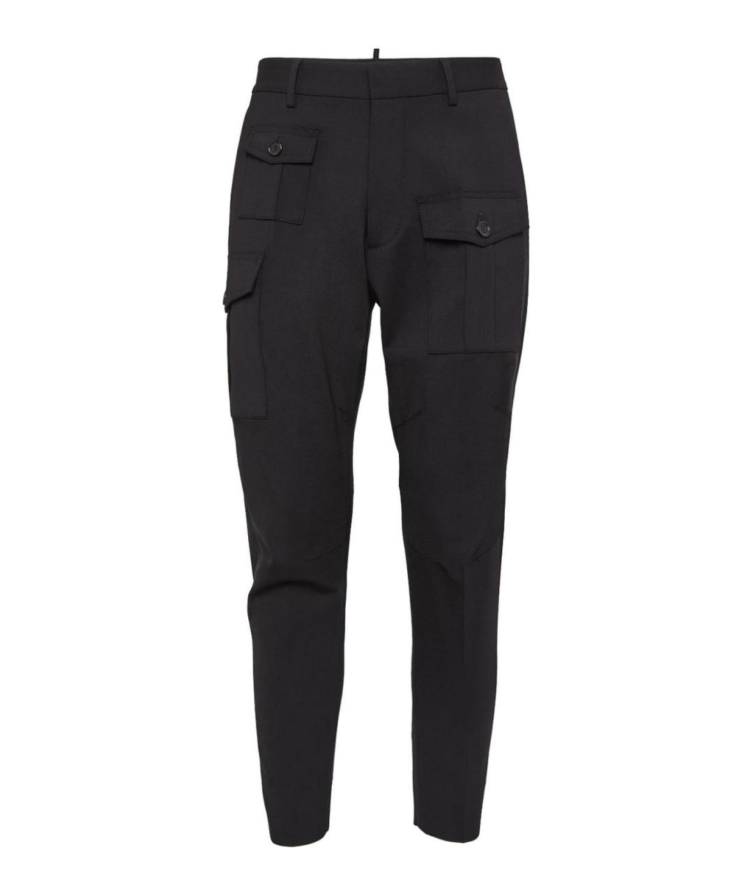 DSQUARED2 Черные хлопковые повседневные брюки, фото 1