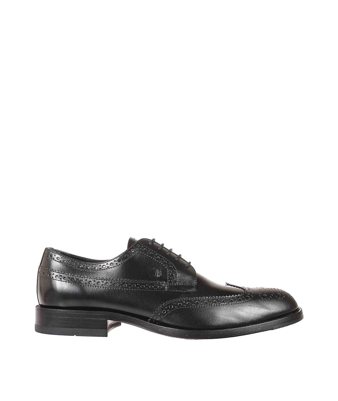 TOD'S Черные кожаные туфли, фото 1