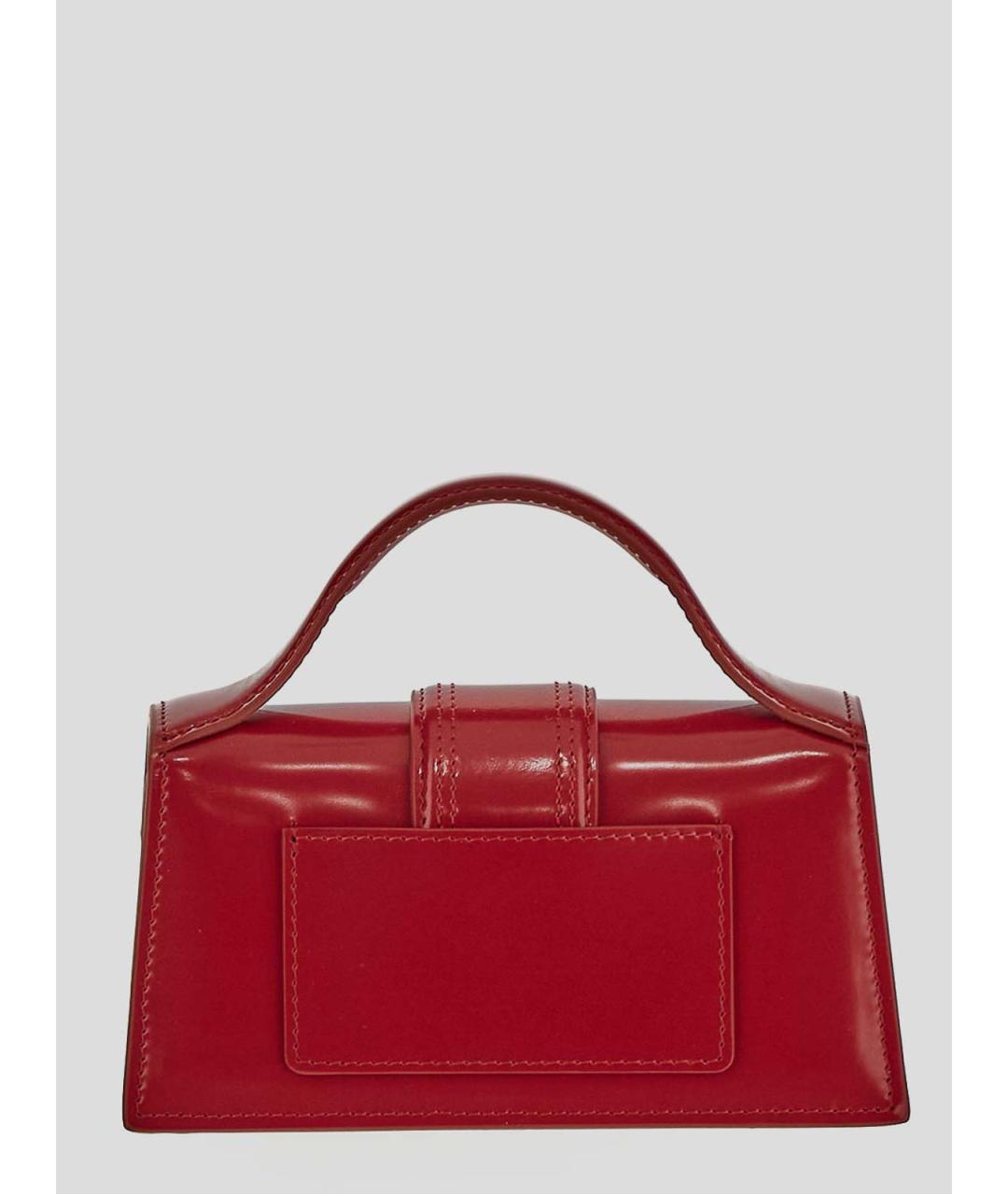 JACQUEMUS Красная кожаная сумка с короткими ручками, фото 3