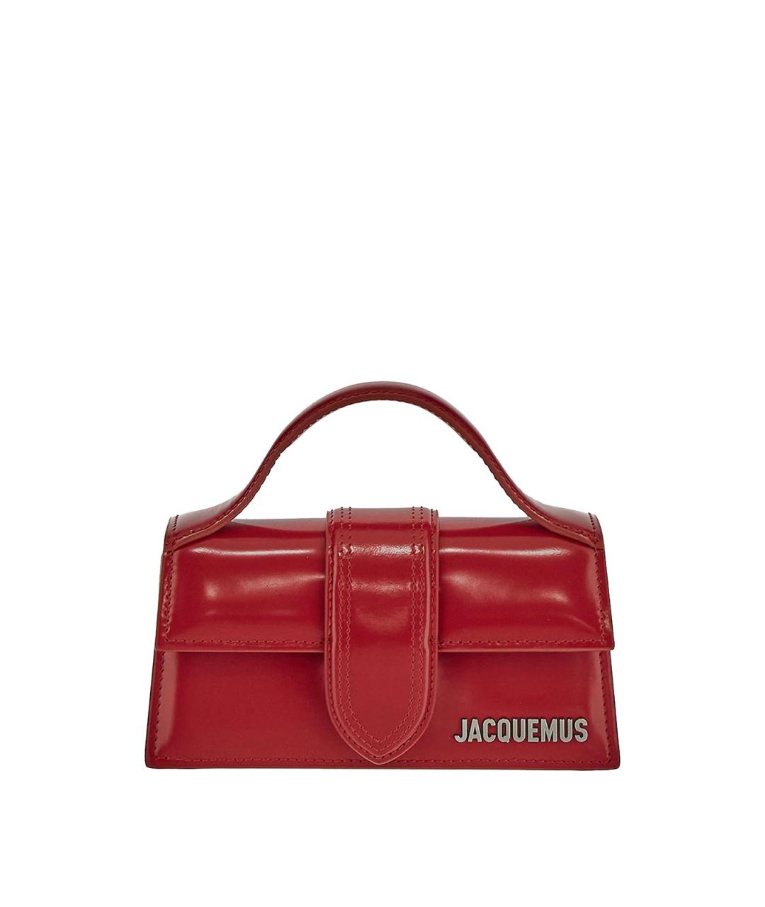 JACQUEMUS Красная кожаная сумка с короткими ручками, фото 1