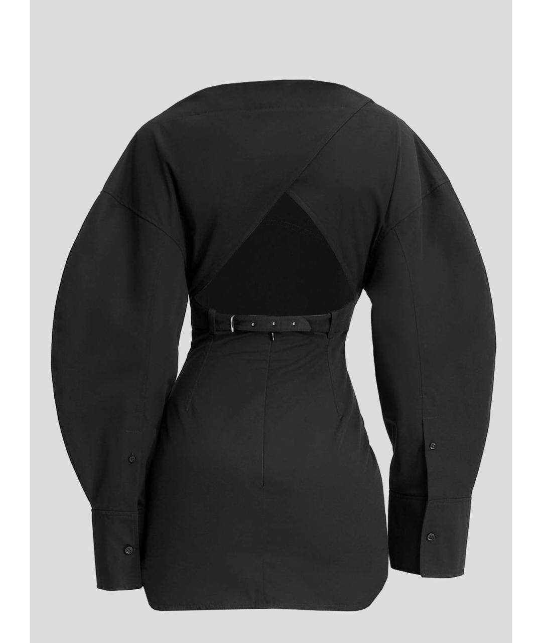 JACQUEMUS Черное хлопковое повседневное платье, фото 2