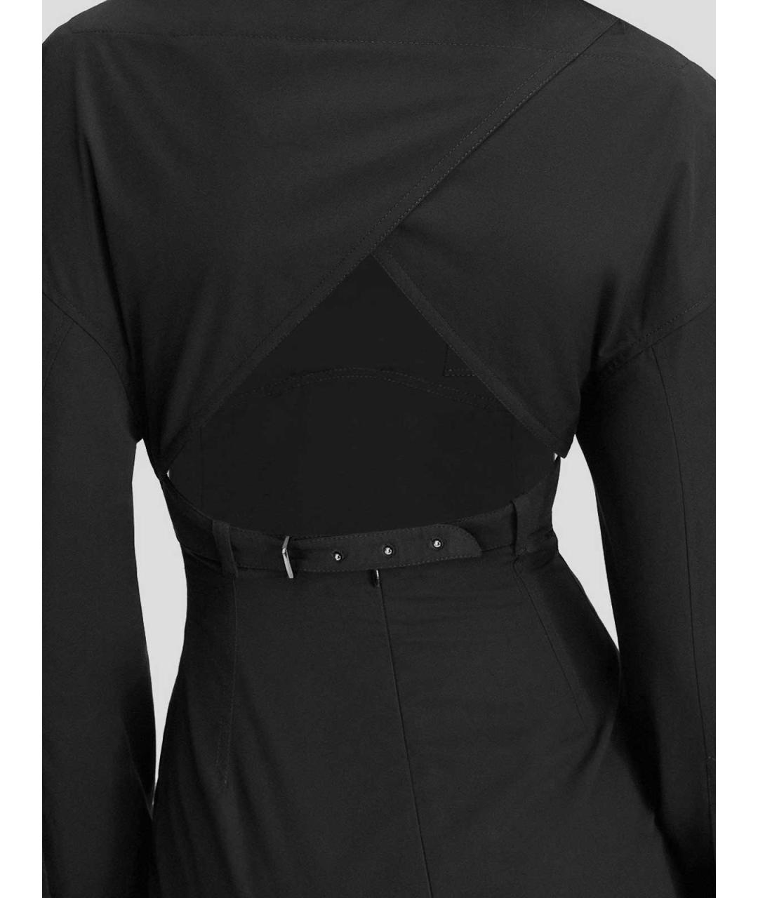 JACQUEMUS Черное хлопковое повседневное платье, фото 3