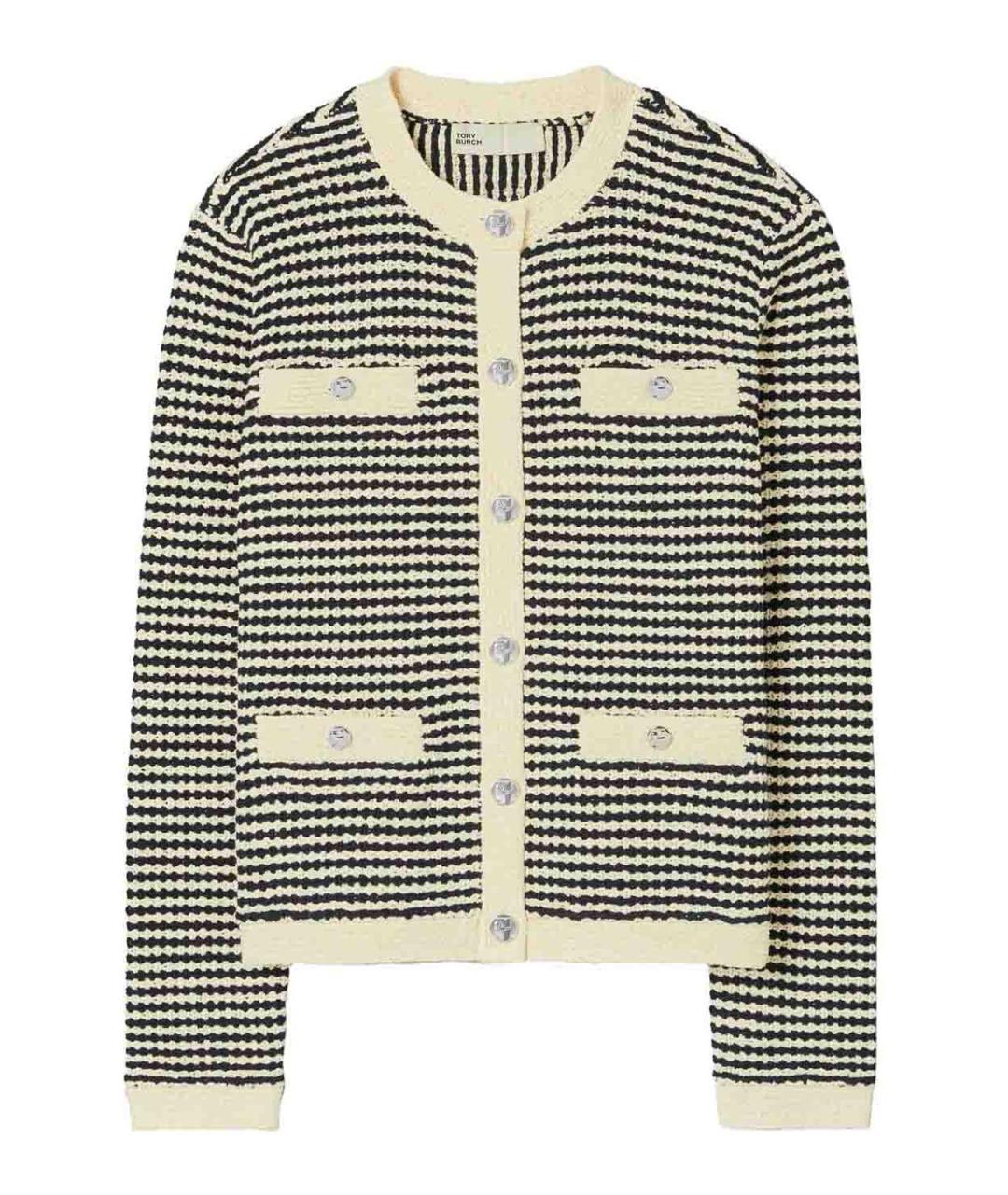 TORY BURCH Белый хлопковый кардиган, фото 1
