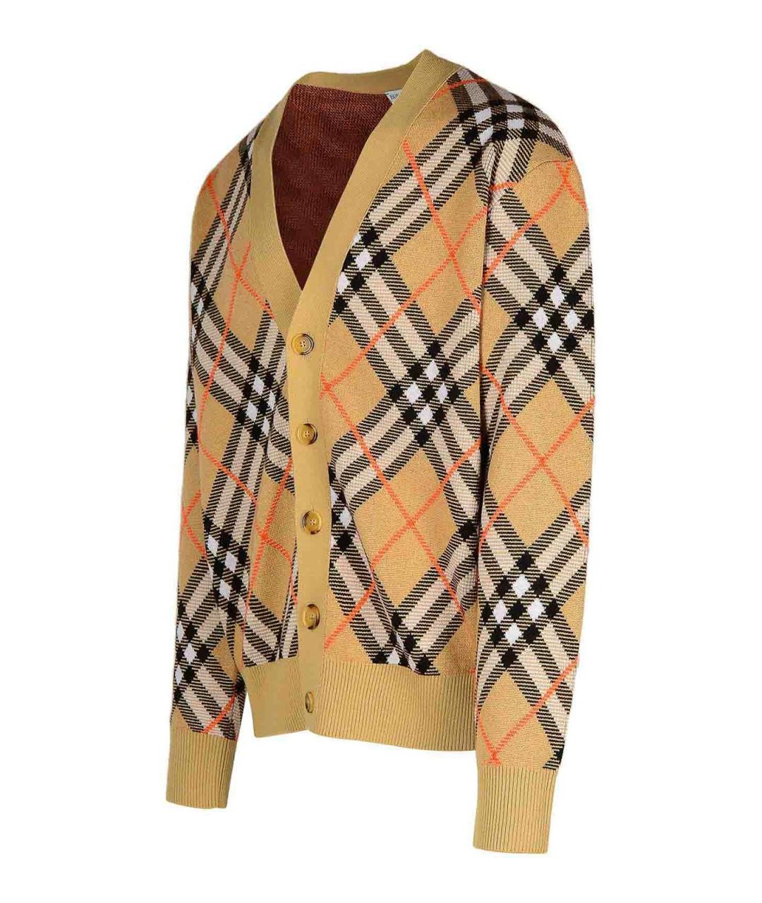 BURBERRY Бежевый шерстяной кардиган, фото 3