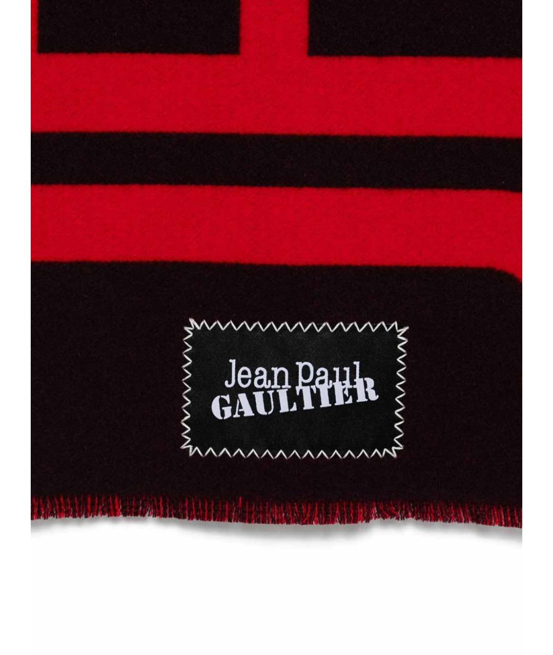 JEAN PAUL GAULTIER Красный шерстяной шарф, фото 2