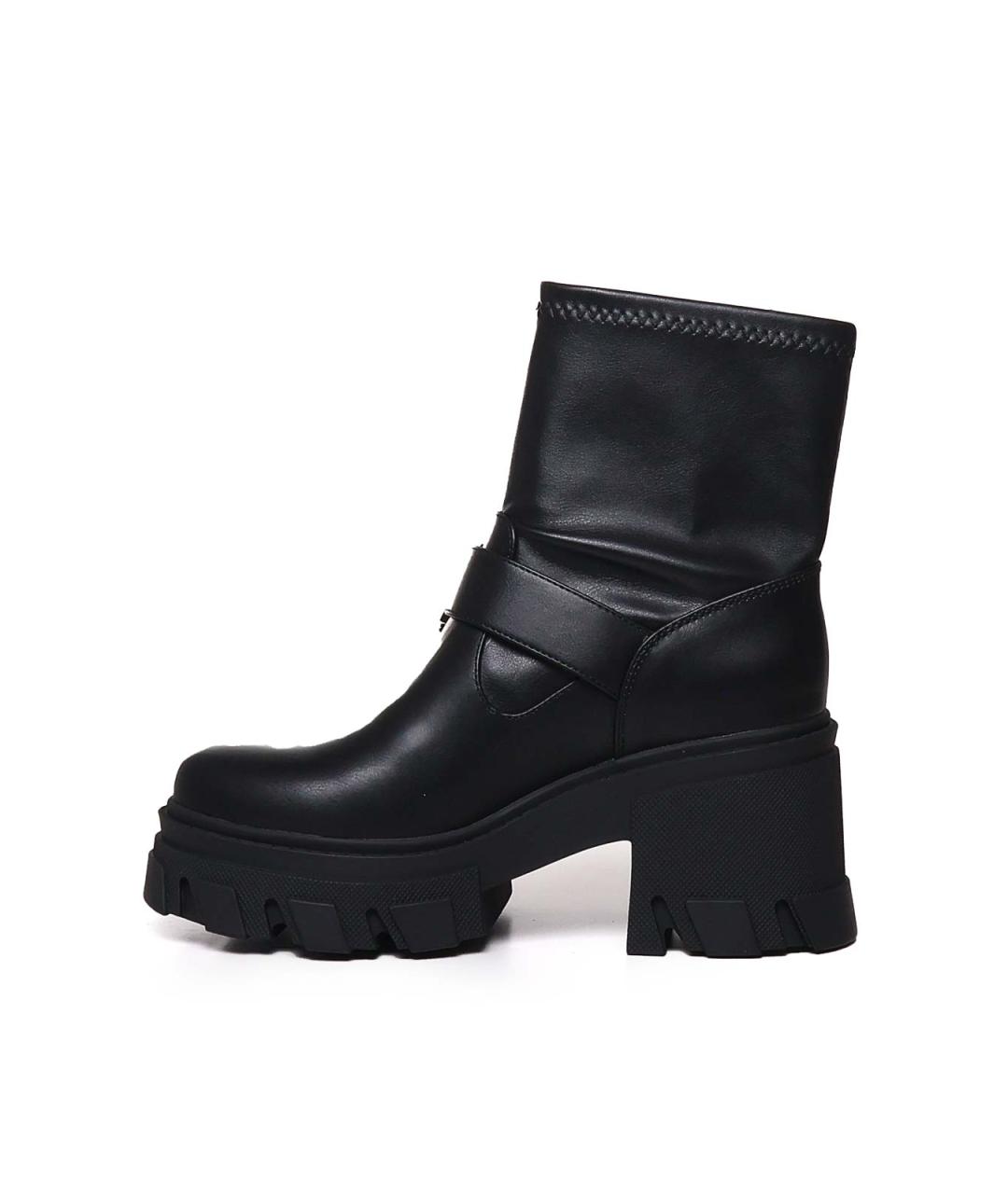 VERSACE JEANS COUTURE Черные резиновые ботильоны, фото 4