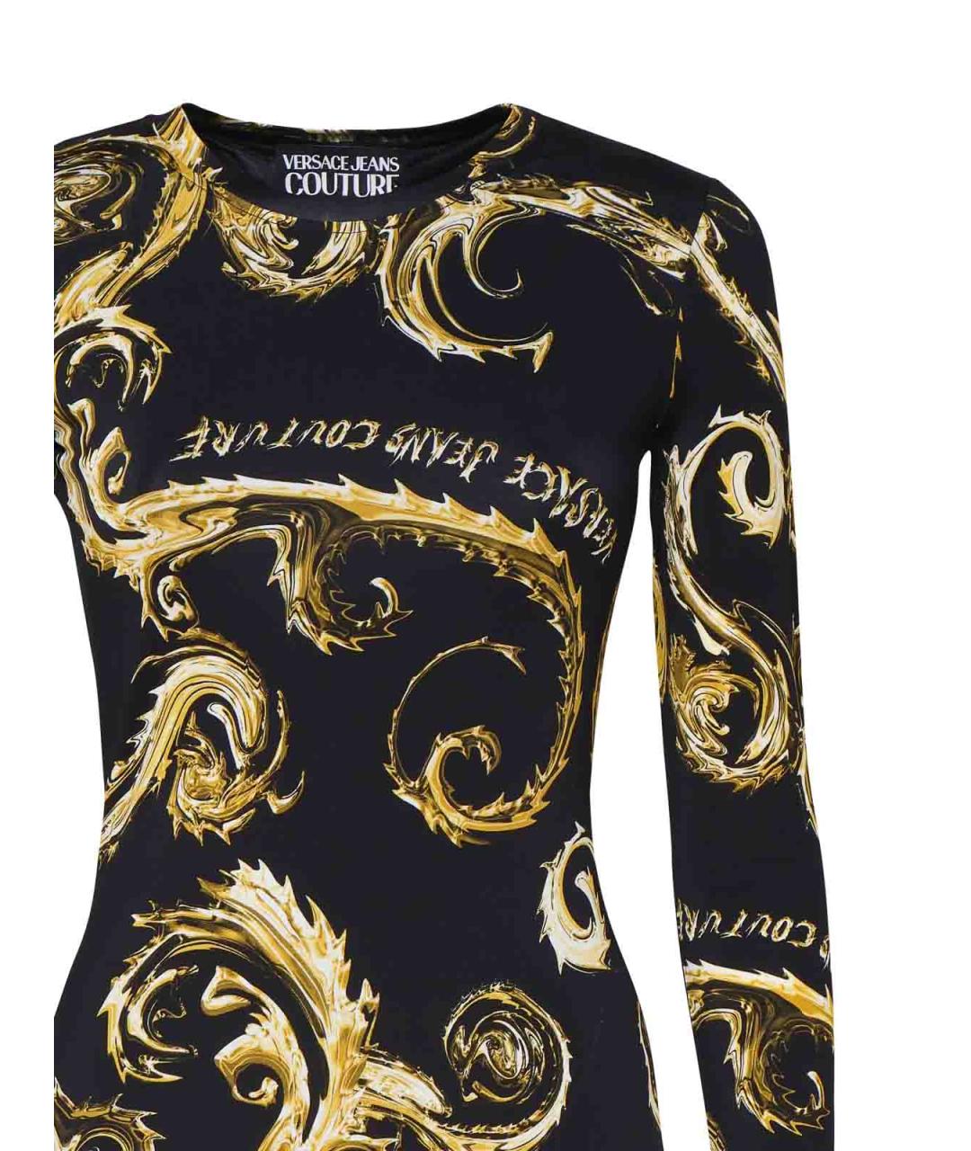 VERSACE JEANS COUTURE Черное повседневное платье, фото 3