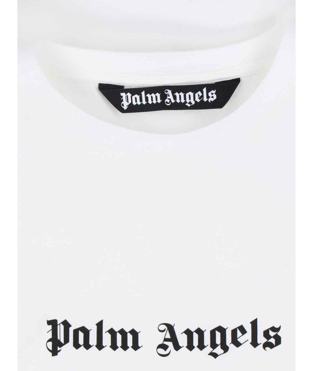 PALM ANGELS Белая хлопковая футболка, фото 3
