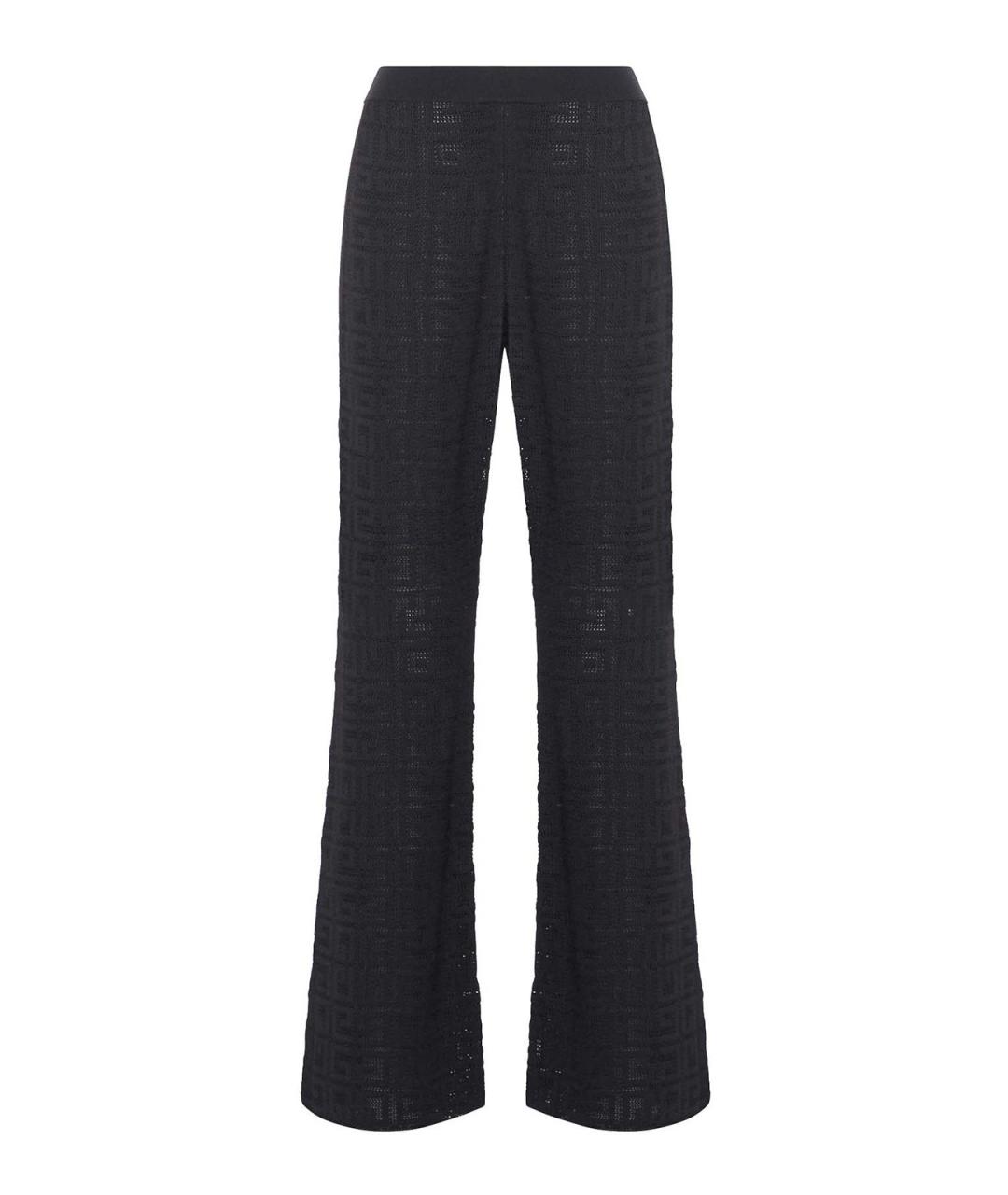 GIVENCHY Черные вискозные прямые брюки, фото 1