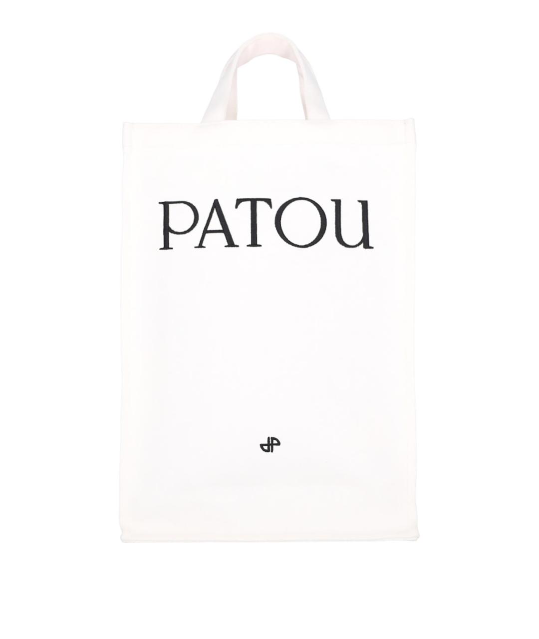 PATOU Белая хлопковая сумка тоут, фото 1