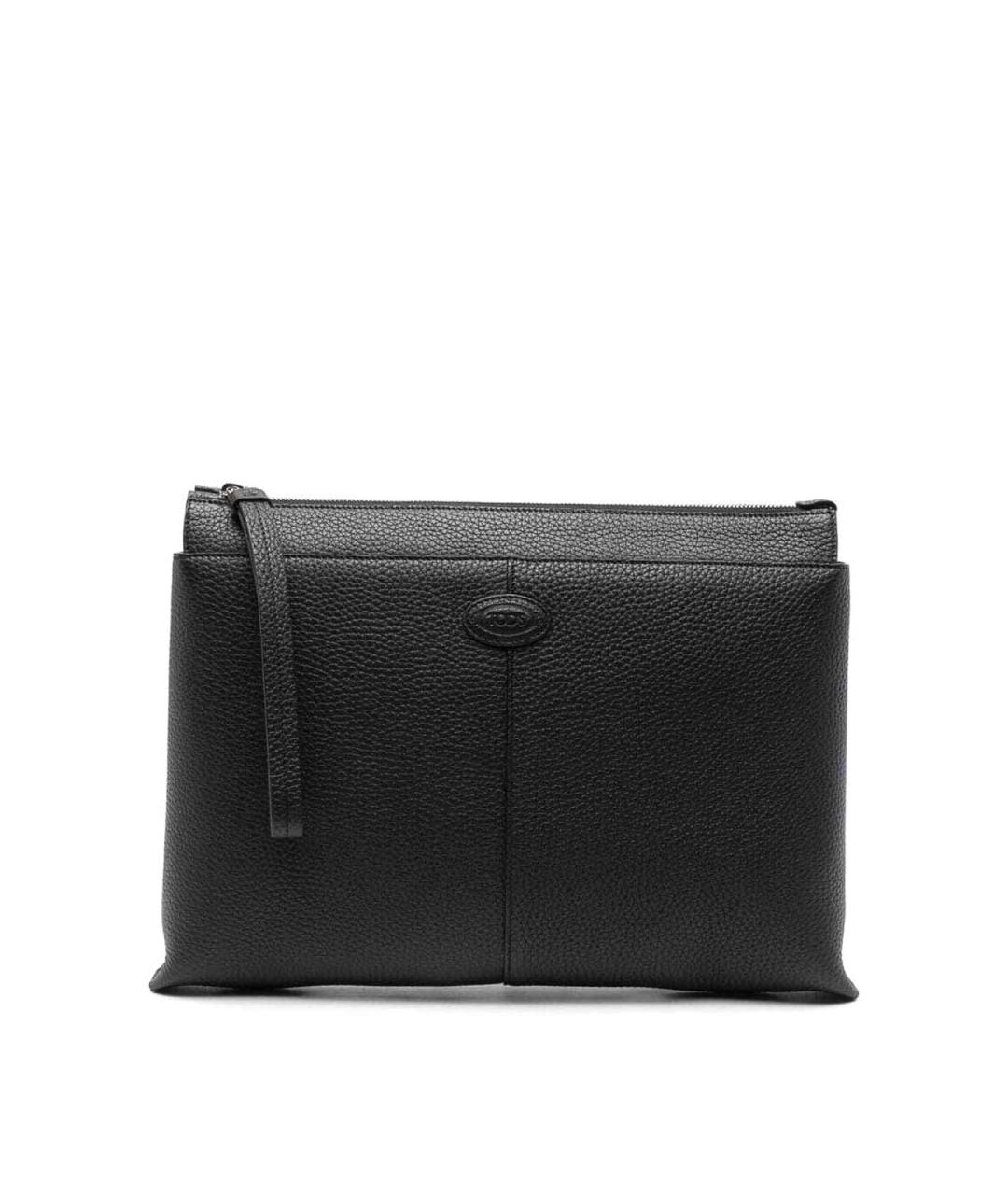 TOD'S Черный кожаный кошелек, фото 1