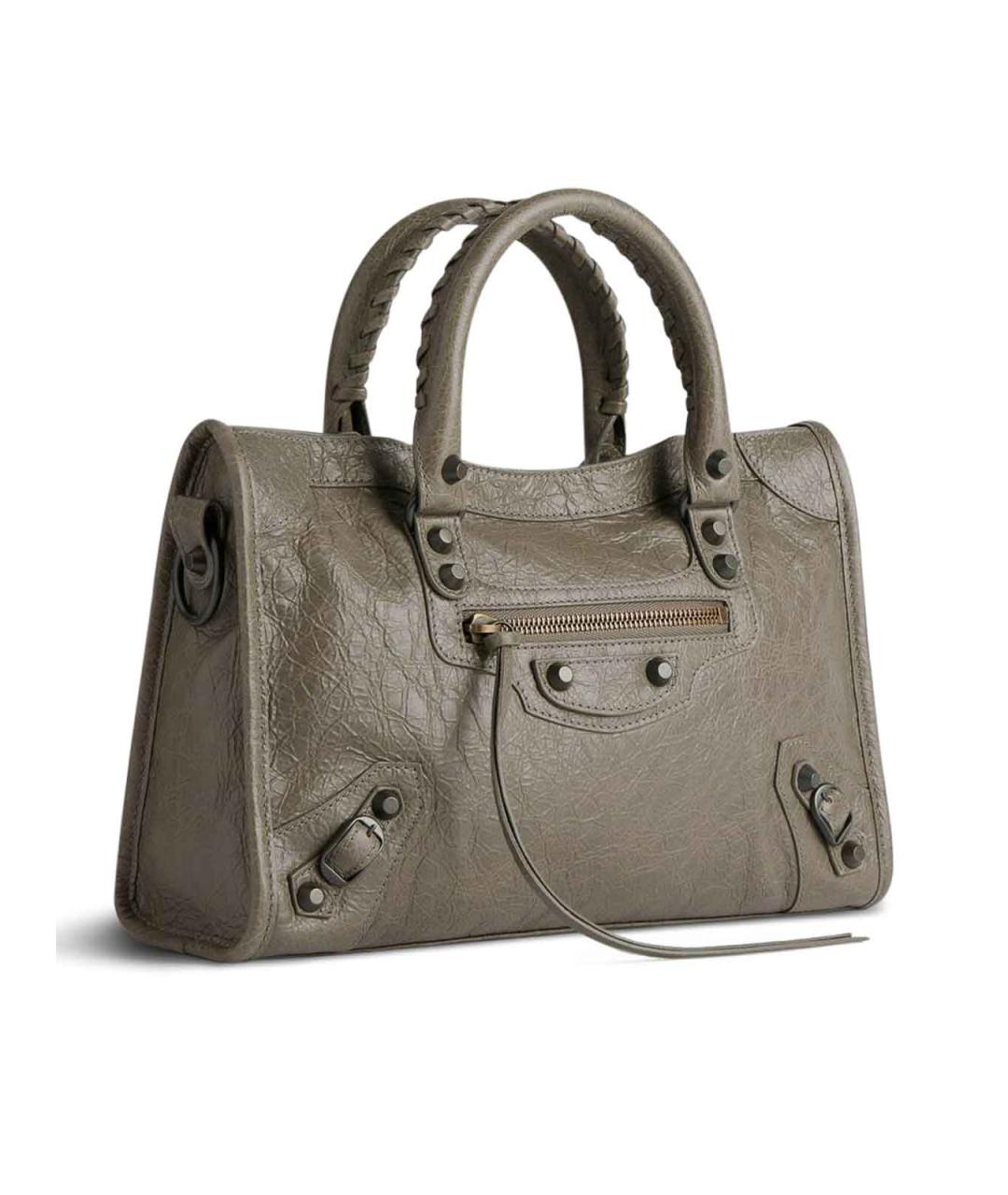 BALENCIAGA Зеленая кожаная сумка тоут, фото 2