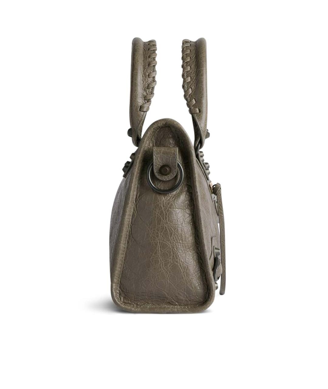 BALENCIAGA Зеленая кожаная сумка тоут, фото 3