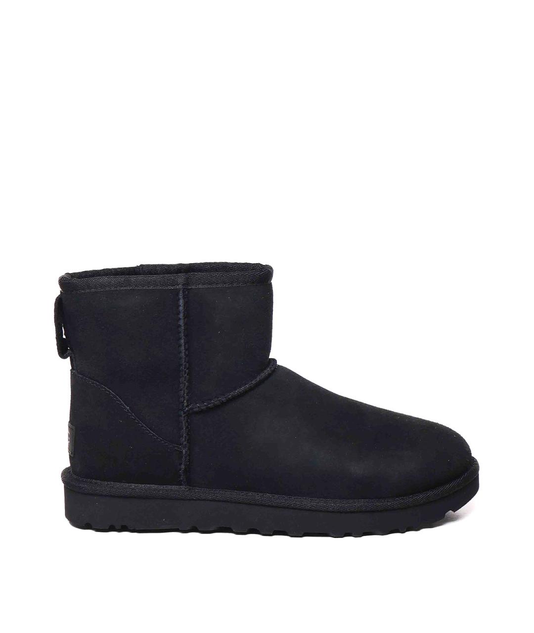 UGG Черные кожаные ботильоны, фото 1
