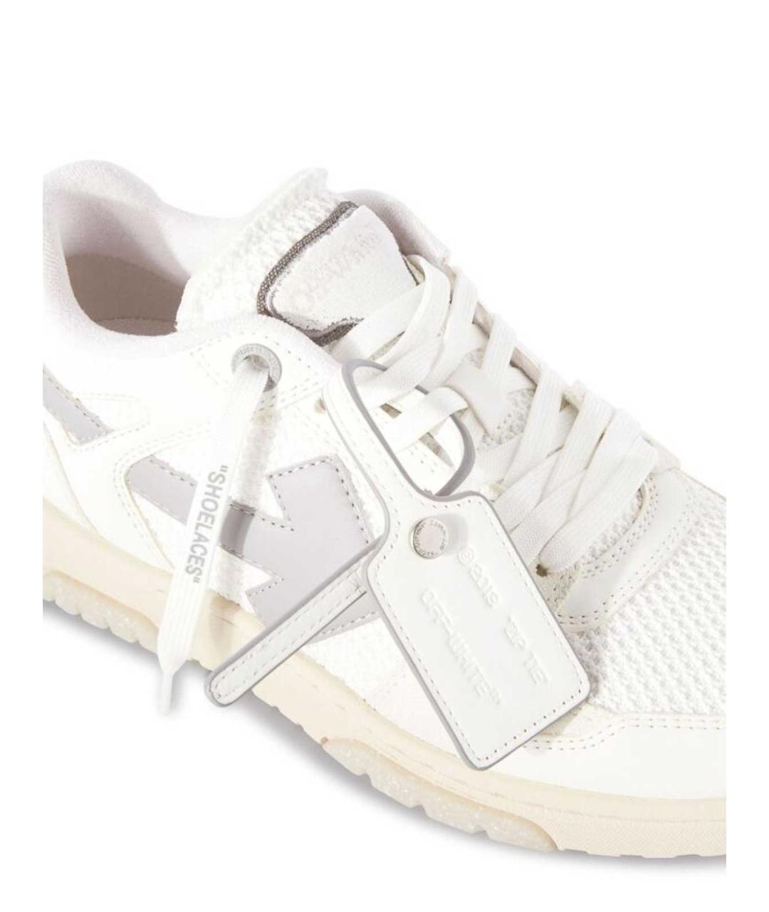 OFF-WHITE Белые кожаные кроссовки, фото 5