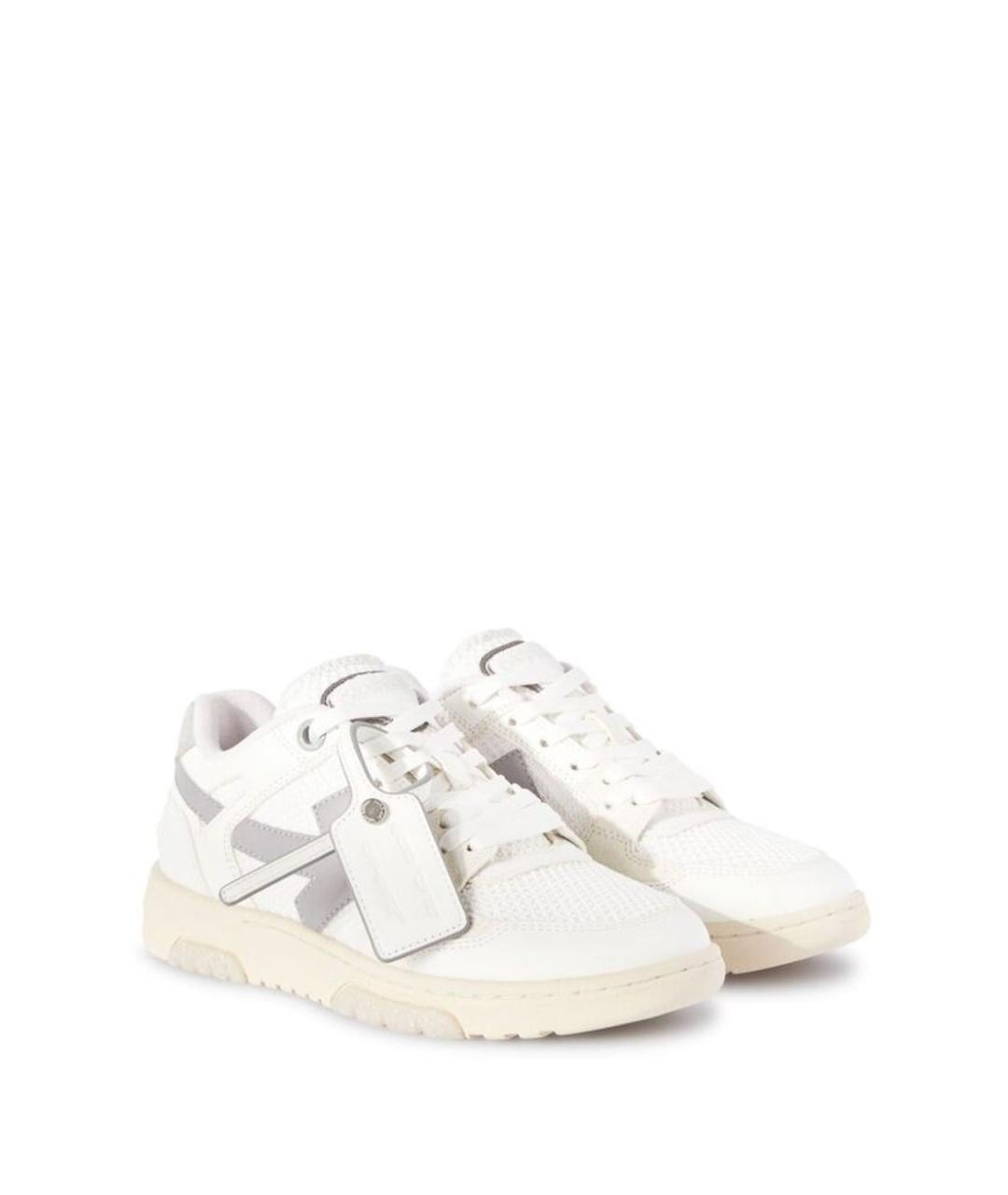 OFF-WHITE Белые кожаные кроссовки, фото 2