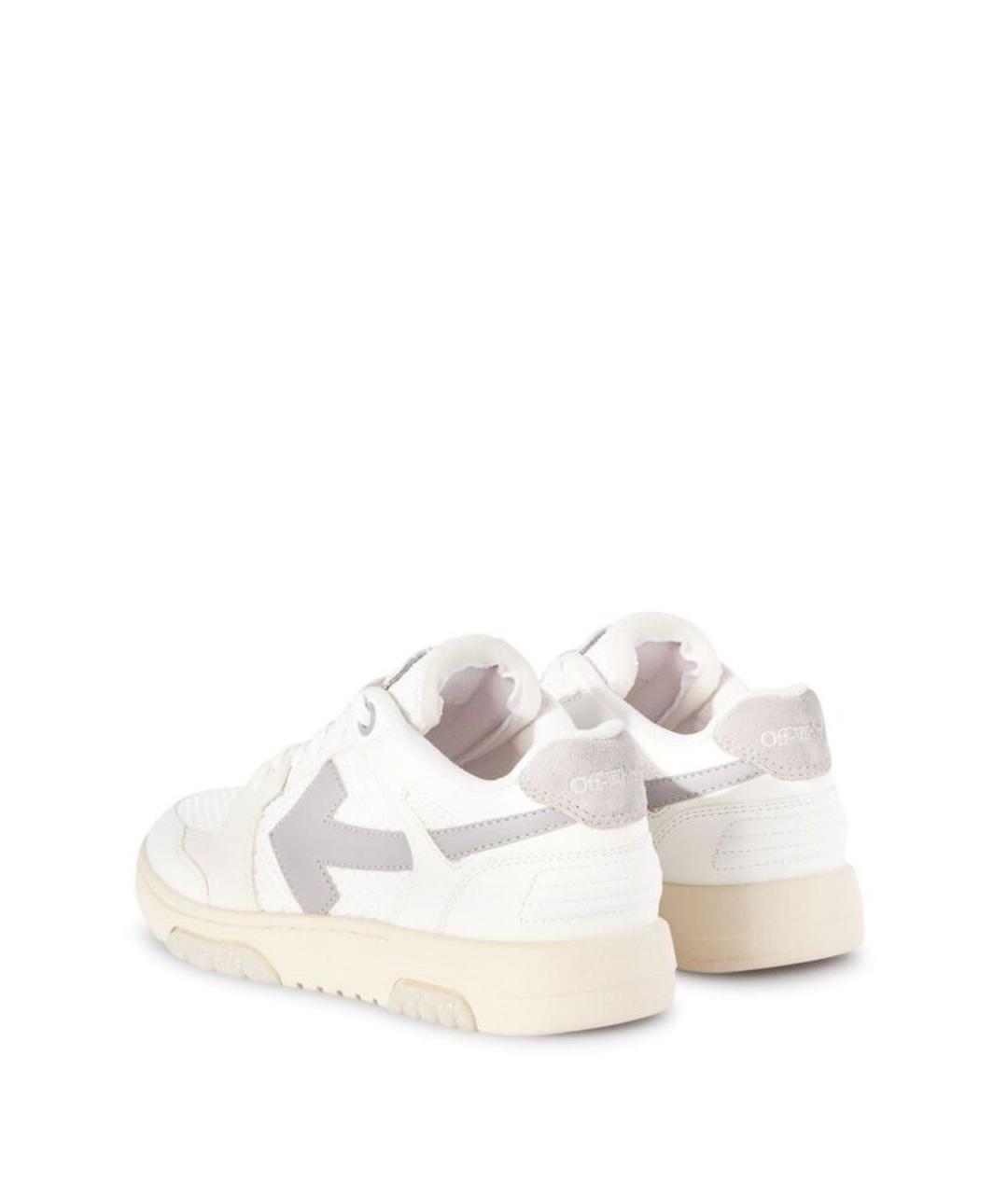 OFF-WHITE Белые кожаные кроссовки, фото 3