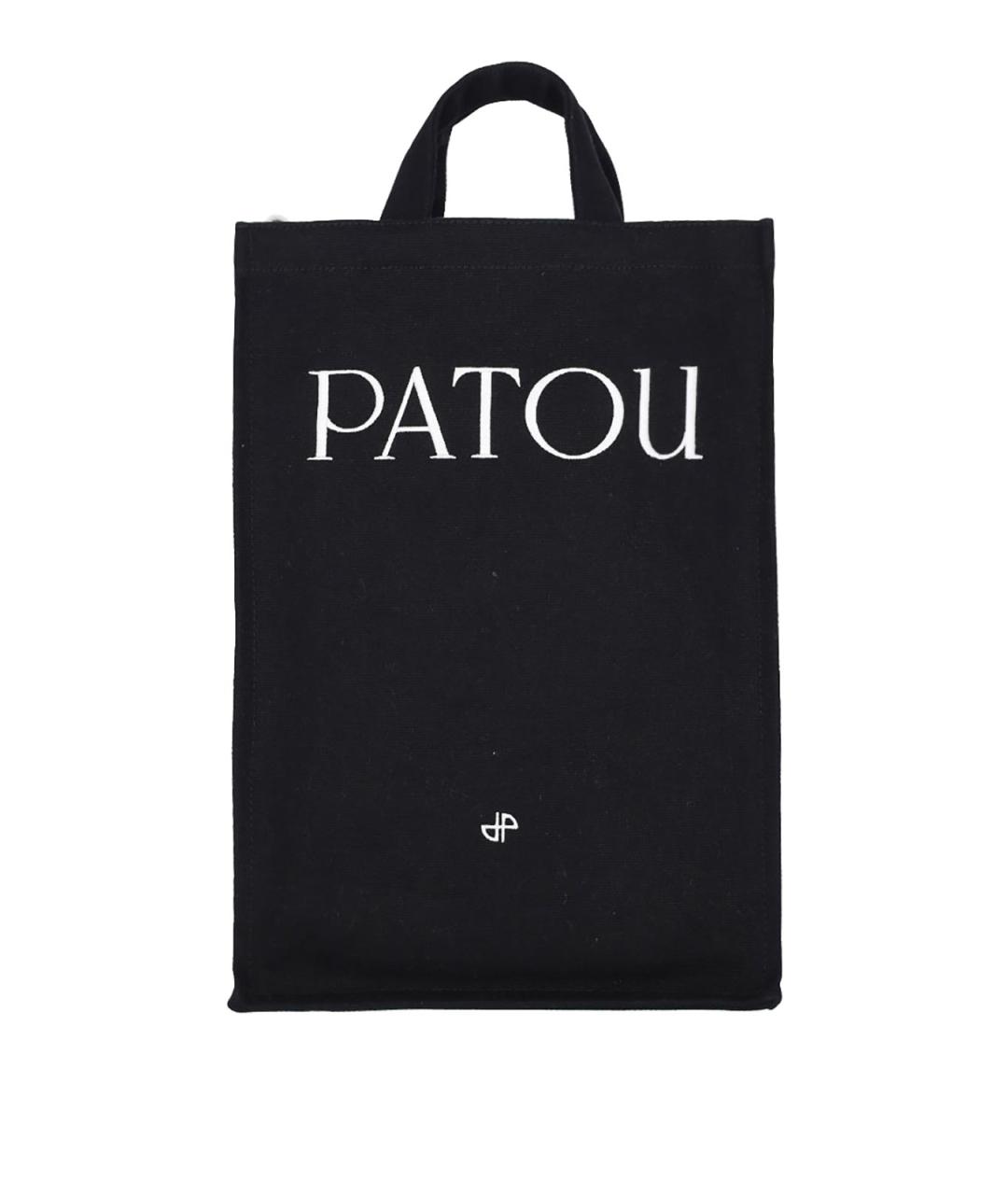 PATOU Черная хлопковая сумка тоут, фото 1