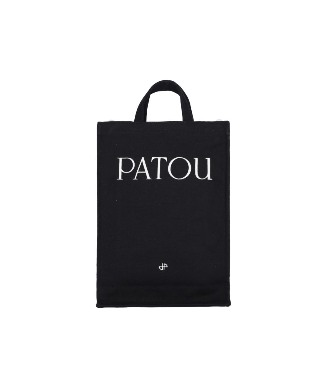 PATOU Черная хлопковая сумка тоут, фото 3
