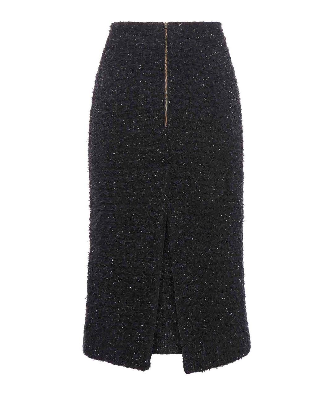 BALENCIAGA Черная хлопковая юбка миди, фото 2