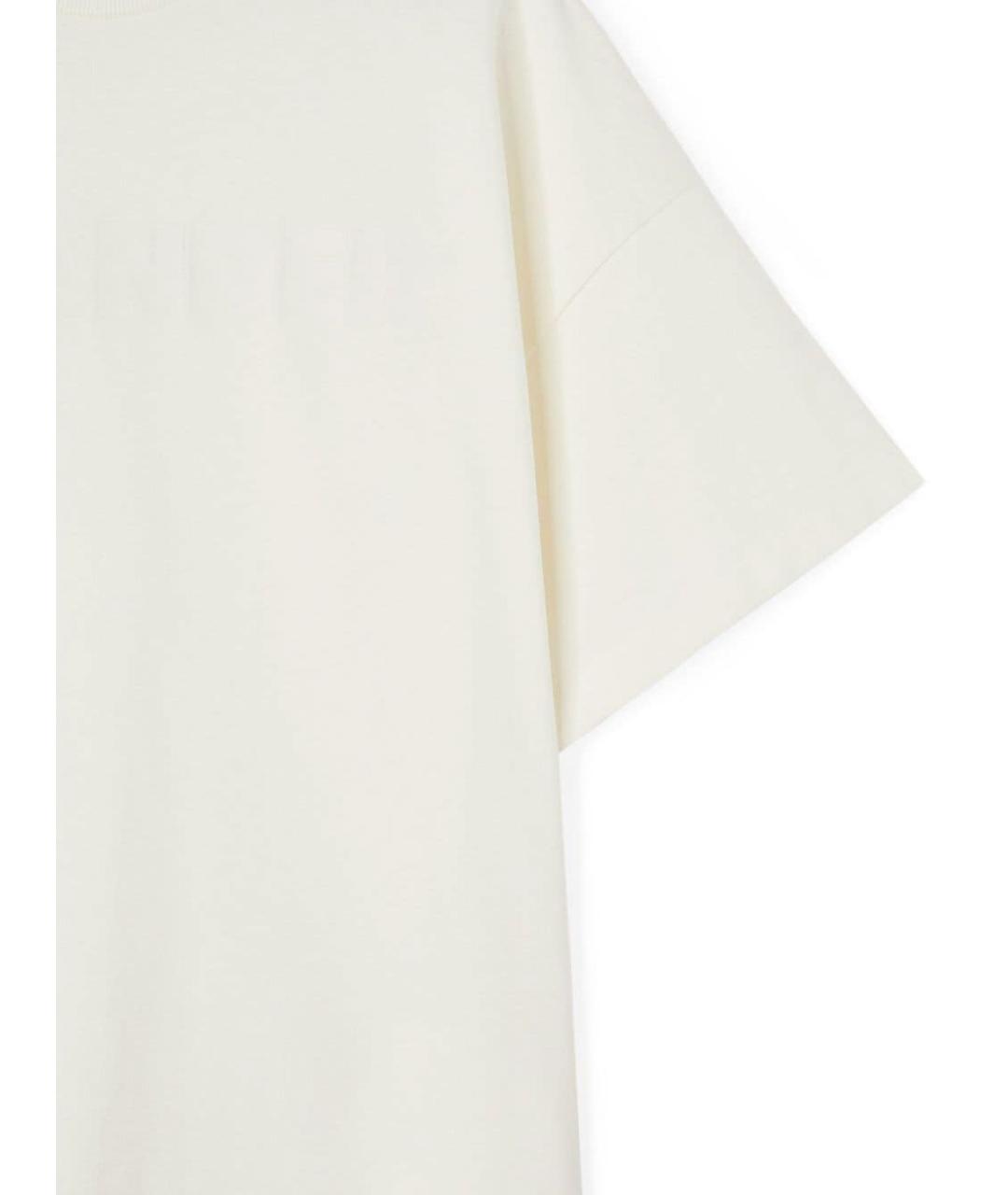 JIL SANDER Белая хлопковая футболка, фото 3