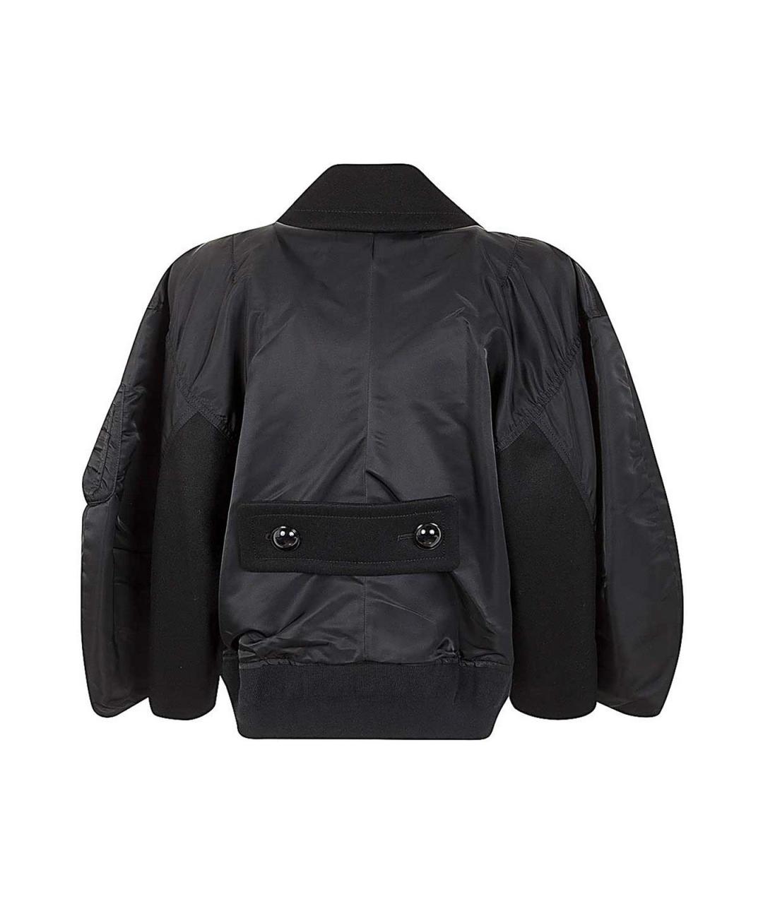 SACAI Черная шерстяная куртка, фото 2