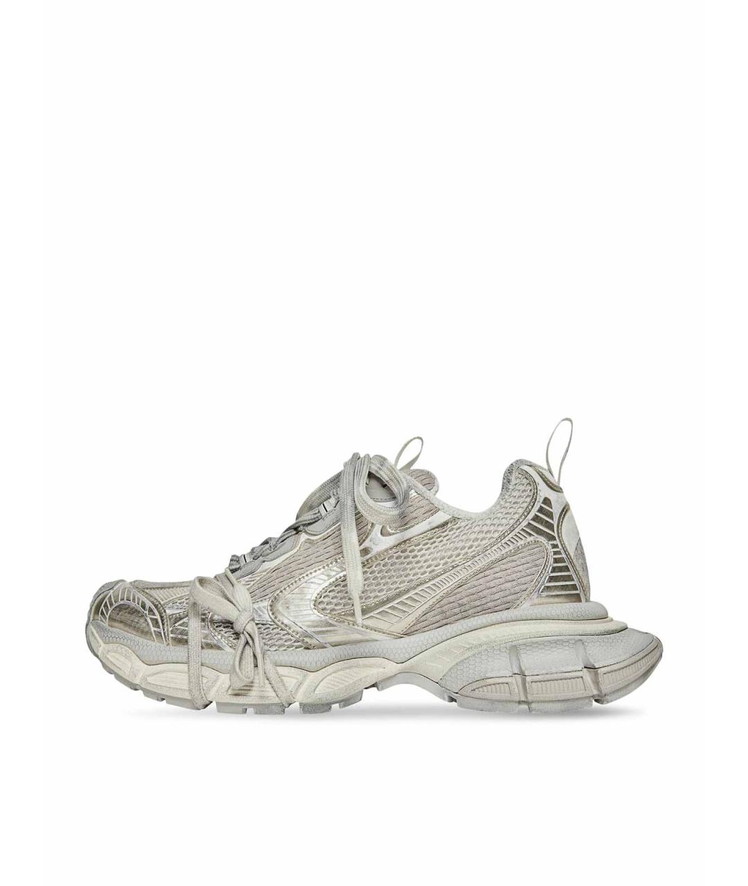BALENCIAGA Бежевые синтетические кроссовки, фото 4