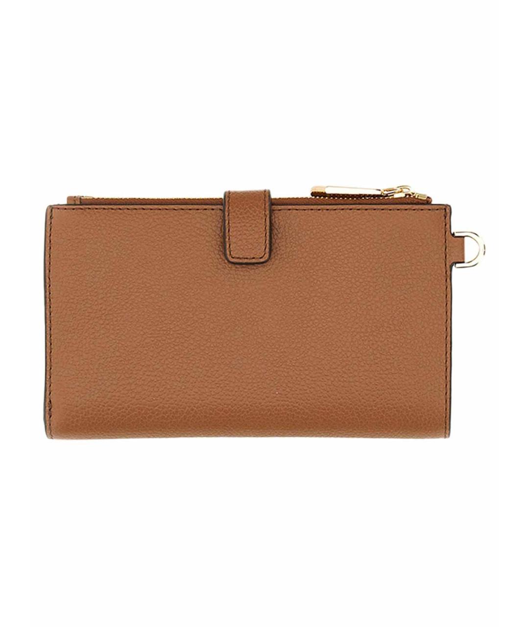 MICHAEL MICHAEL KORS Коричневый кожаный кошелек, фото 4