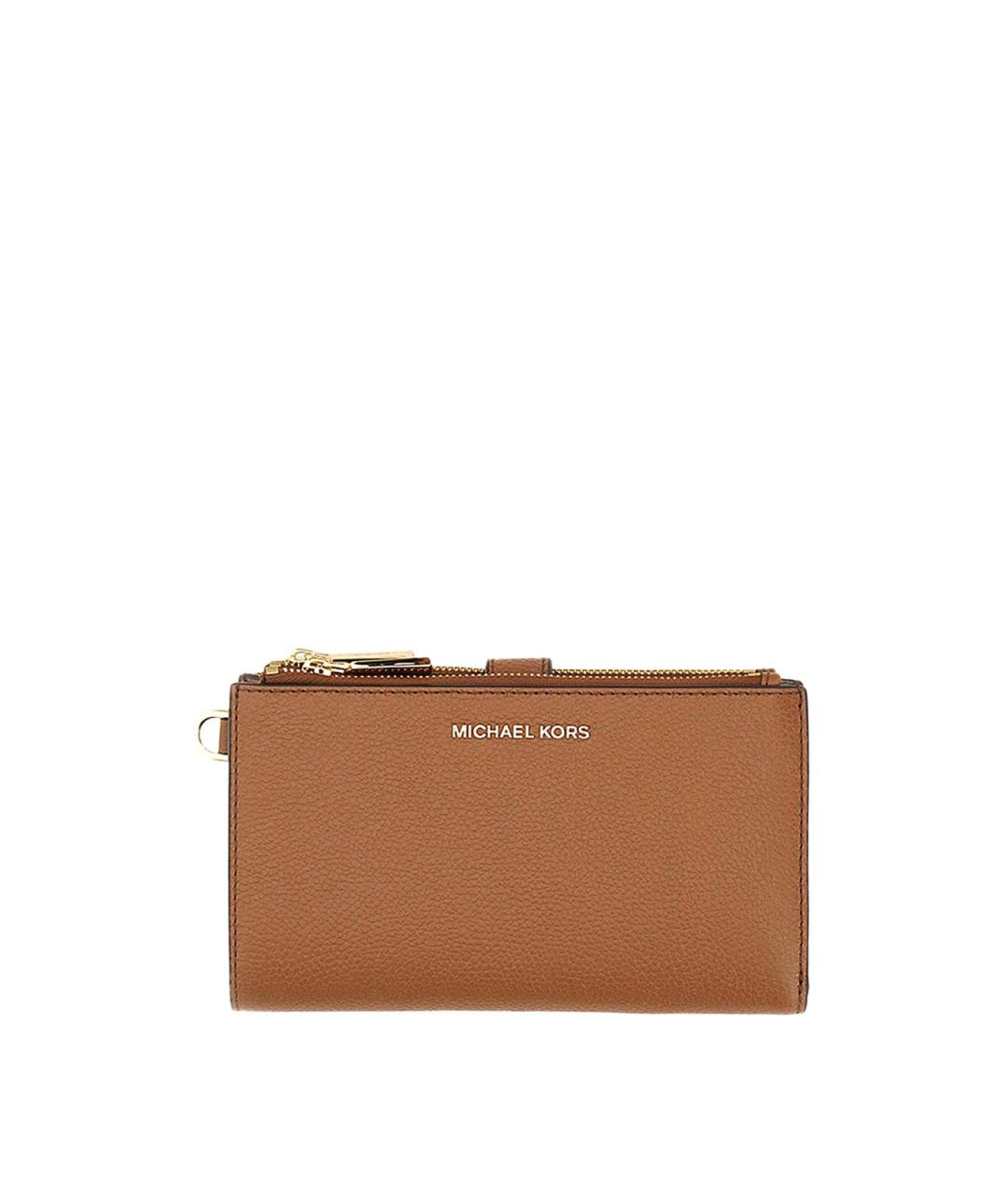 MICHAEL MICHAEL KORS Коричневый кожаный кошелек, фото 1