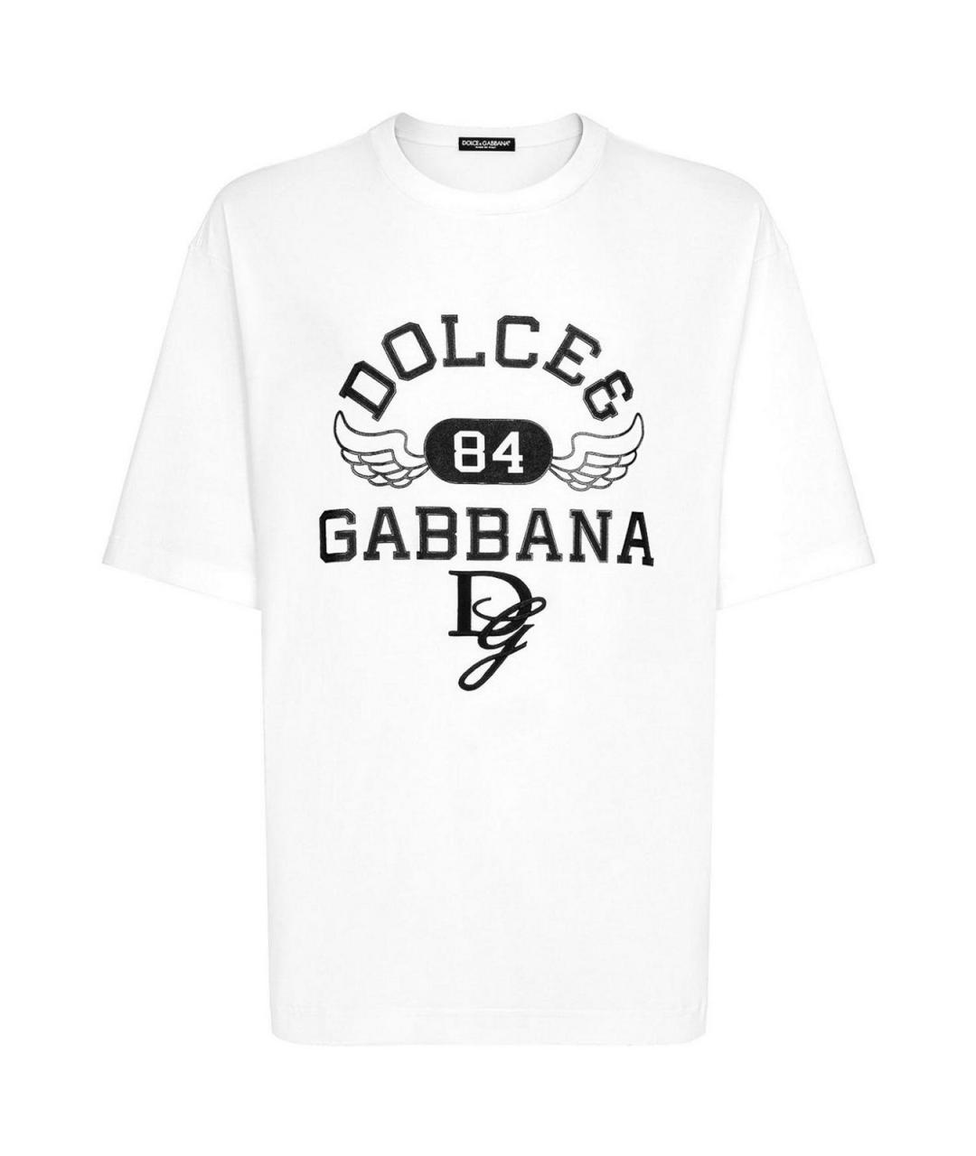 DOLCE&GABBANA Белая хлопковая футболка, фото 1