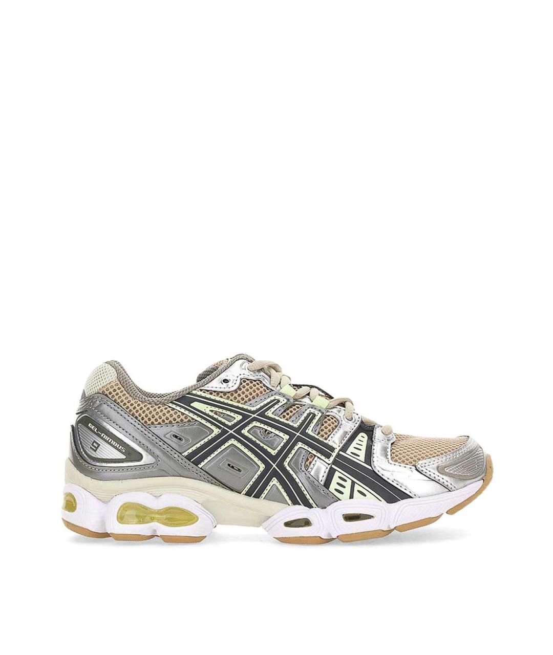 ASICS Серебряные кожаные кроссовки, фото 1