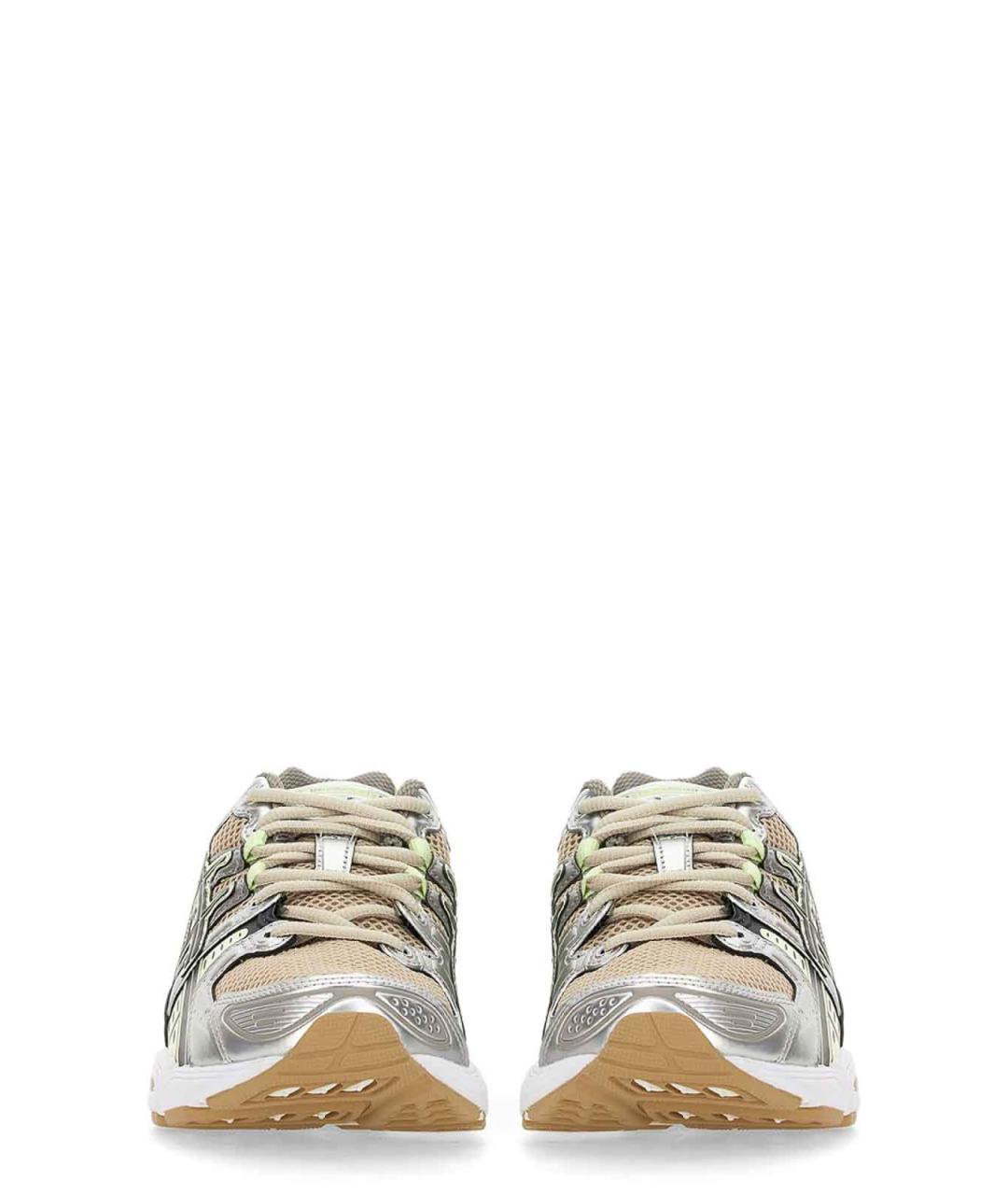 ASICS Серебряные кожаные кроссовки, фото 4