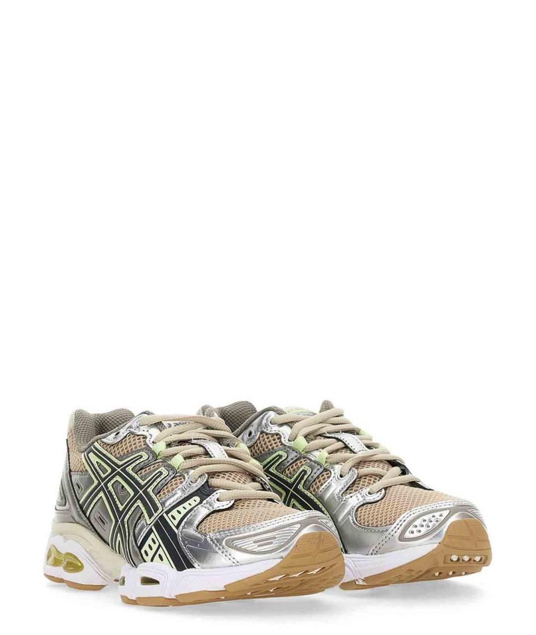 ASICS Серебряные кожаные кроссовки, фото 2
