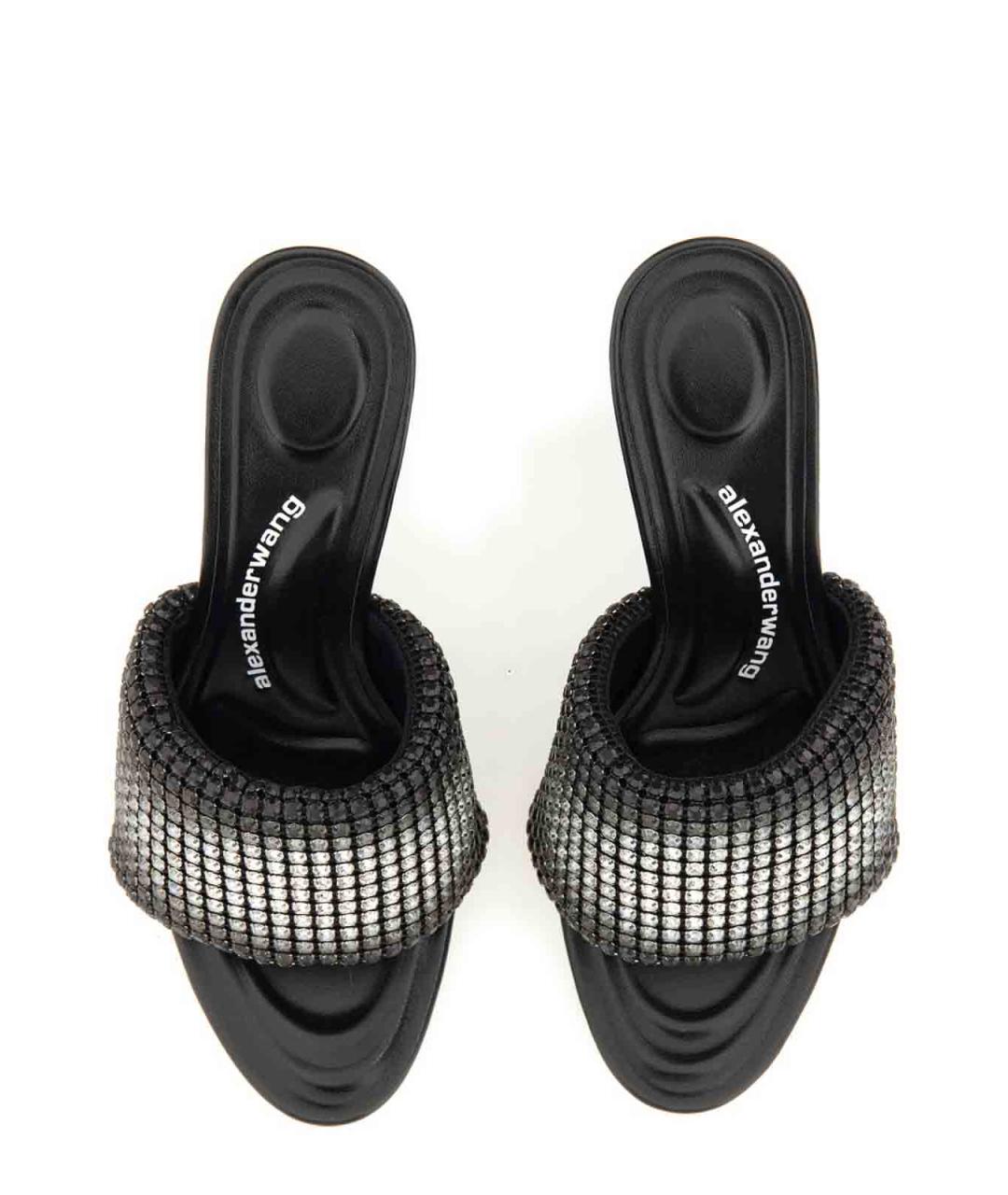 ALEXANDER WANG Черные кожаные мюли, фото 2