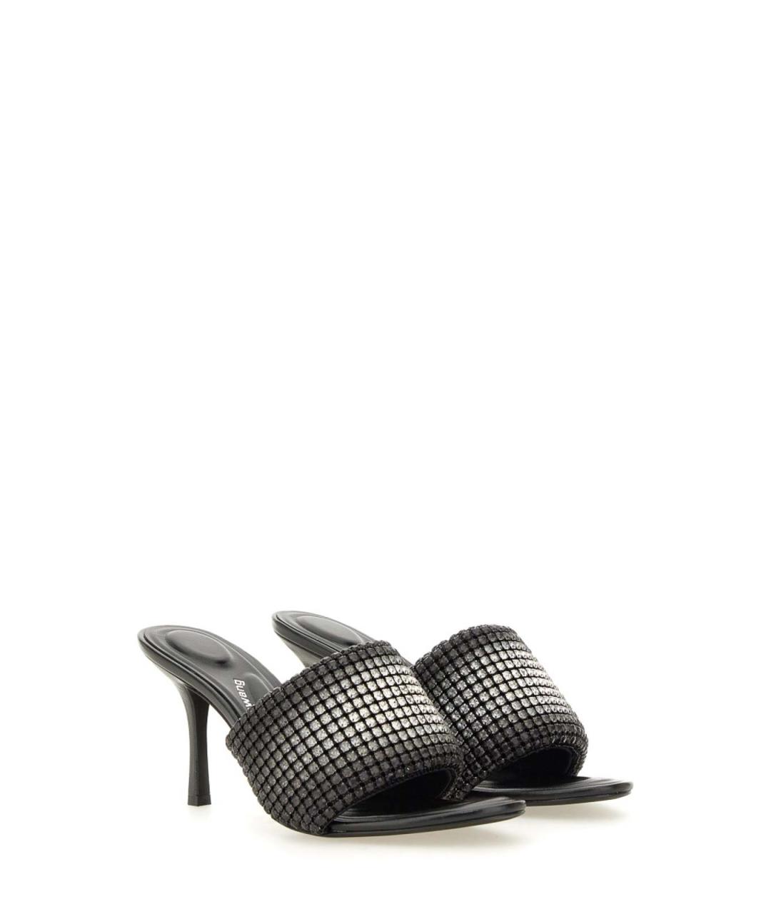 ALEXANDER WANG Черные кожаные мюли, фото 3