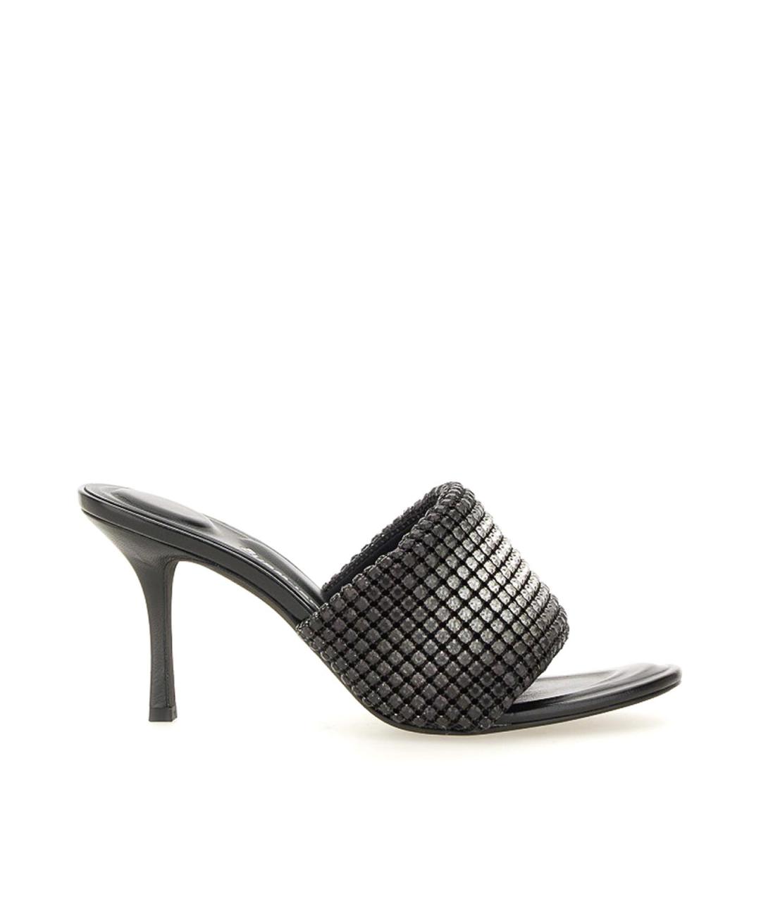 ALEXANDER WANG Черные кожаные мюли, фото 1