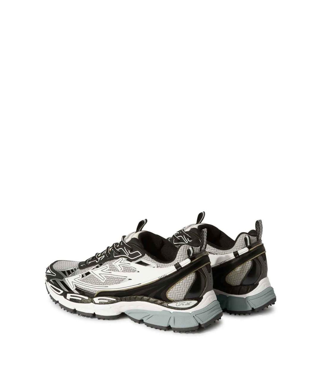 OFF-WHITE Серые кожаные низкие кроссовки / кеды, фото 4